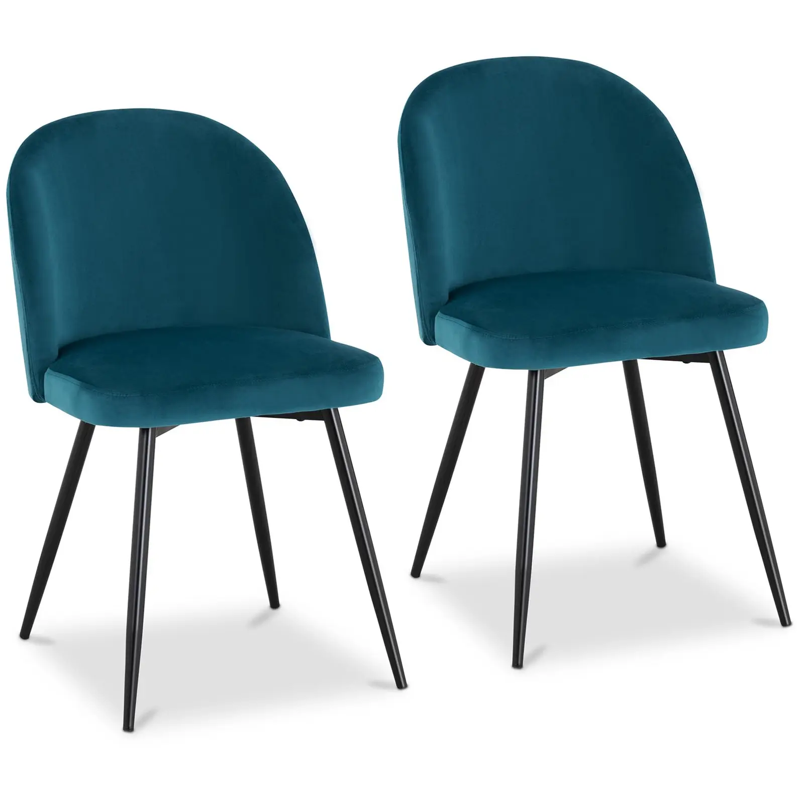 Čalouněná židle sada 2 kusů do 150 kg sedací plocha 48 x 41,5 cm černá - Čalouněné židle Fromm & Starck