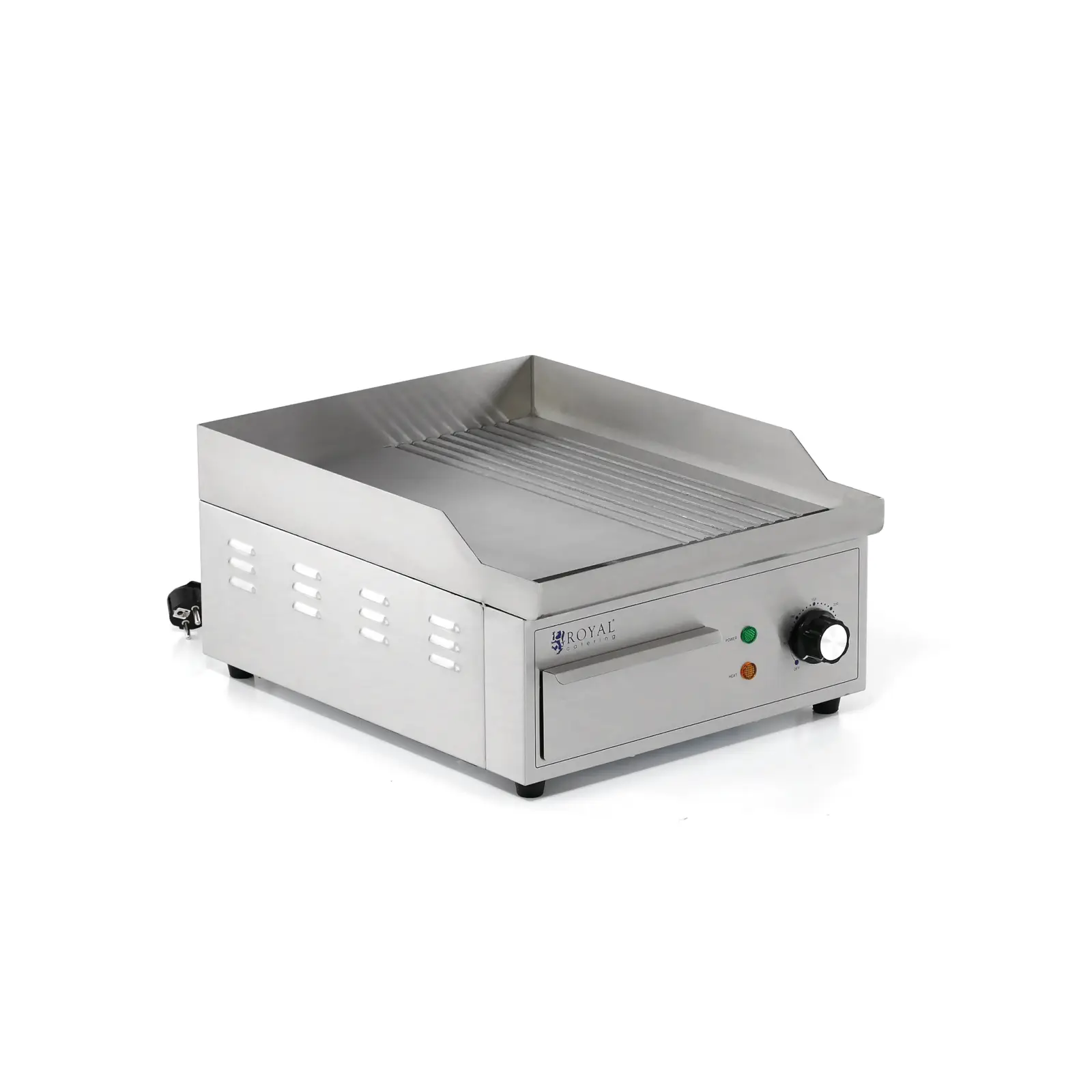Elektro Grillplatte - 360 x 380 mm - Ribber + Flat