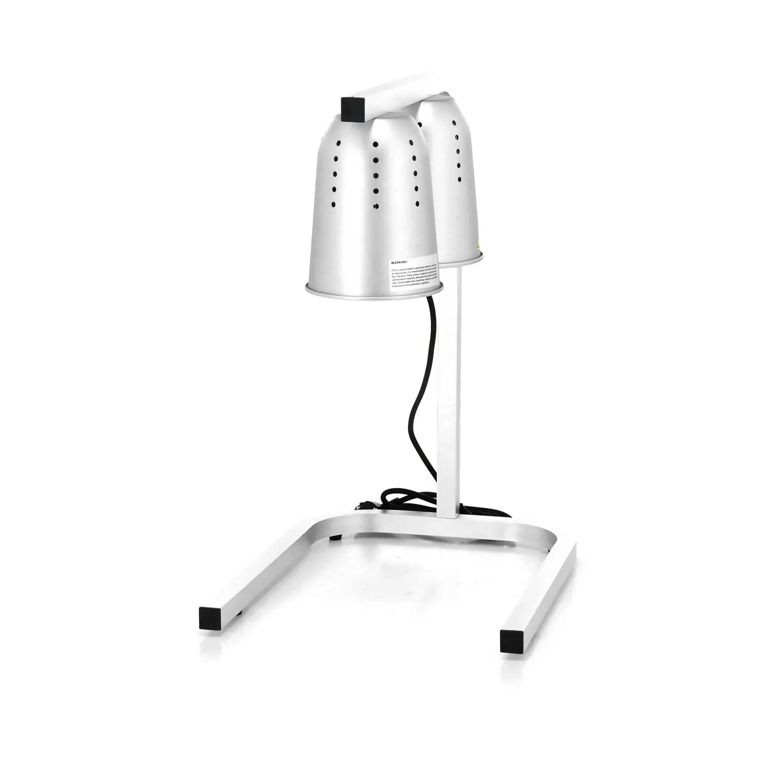 Lámpara de calefacción de alimentos, lámpara de calor doble, calentador de alimentos con rejillas de ventilación dispersas y bombillas dobles de 250 W, calentador de buffet, mesa calentadora de buffet, mesa