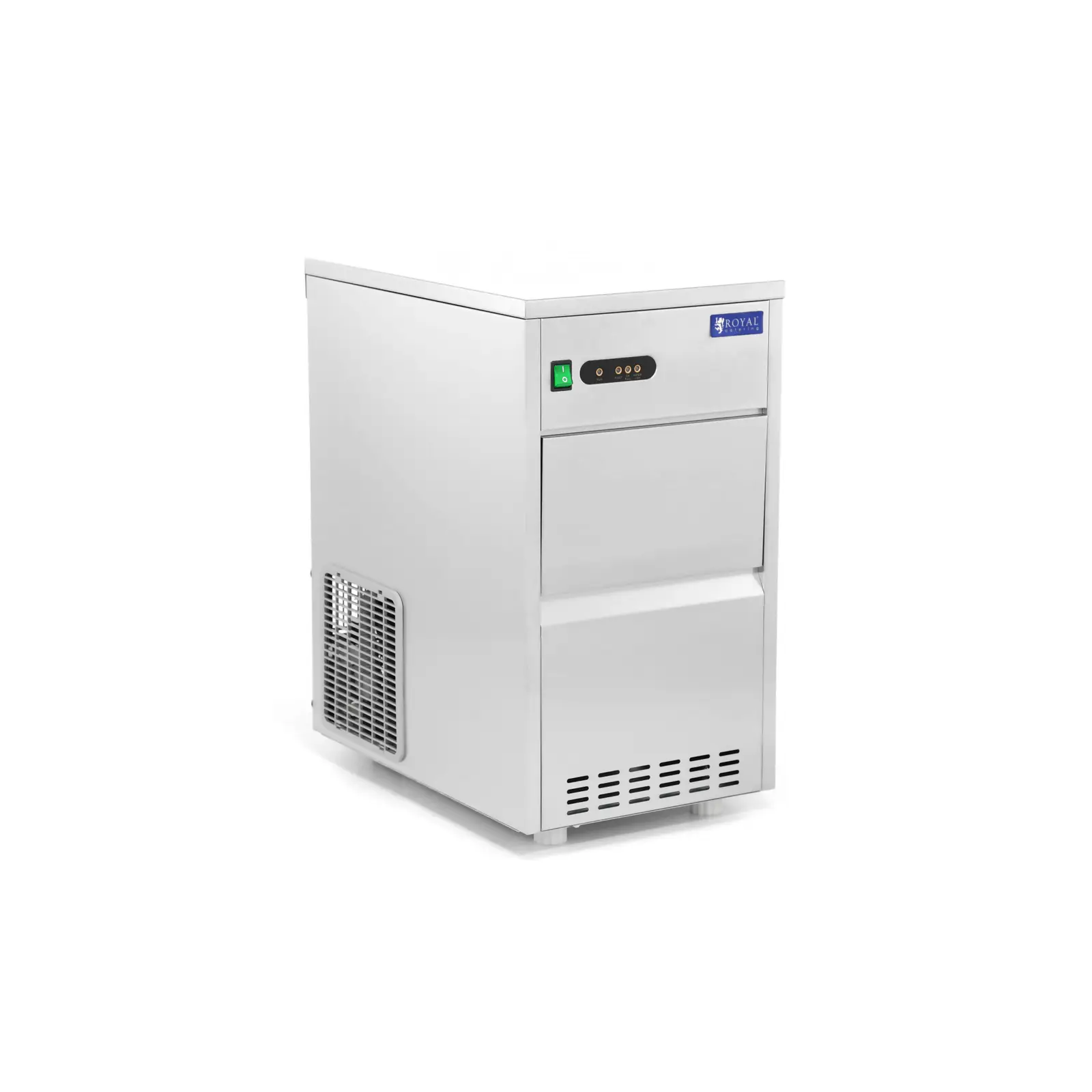 Eiswürfelmaschine - Hohlzylinder - 20 kg/24 h - 5 kg Fassungsvermögen - 165 W - Edelstahl