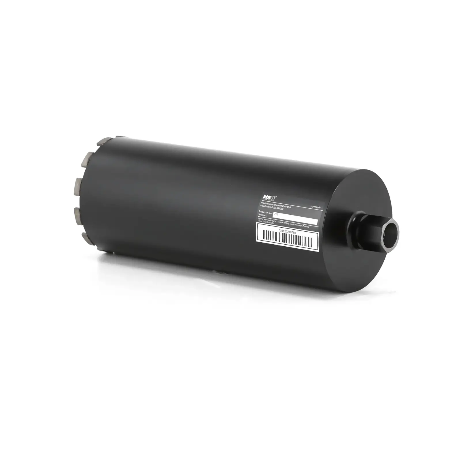 MSW Corona Diamantata Per Carotatrice - 200mm Diametro, 450mm Lunghezza, Per Calcestruzzo E Pietra