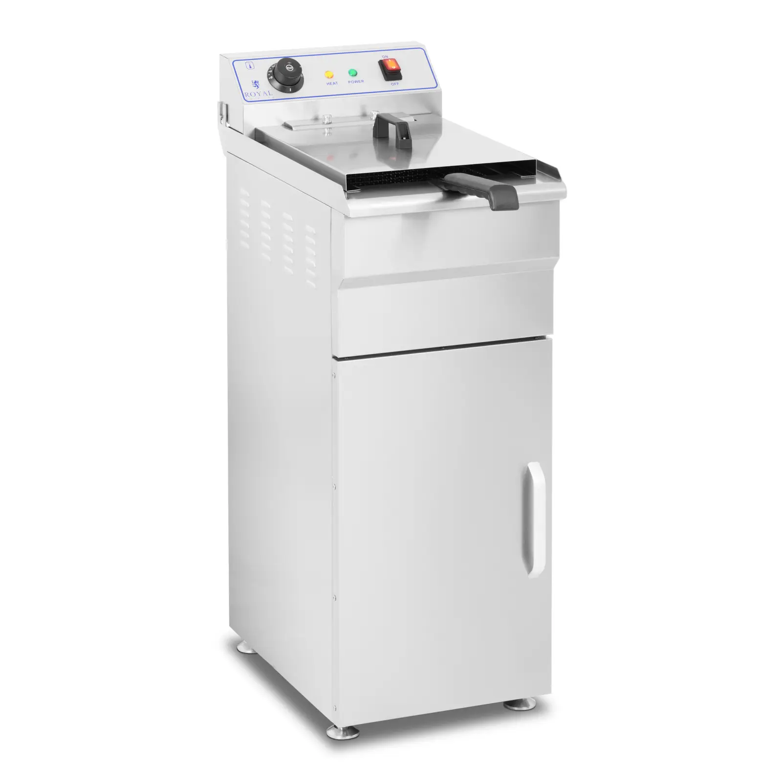 B-Ware Elektro-Fritteuse - 10 l - 6000 W - 400 V - Unterschrank - Ablasshahn - Royal Catering