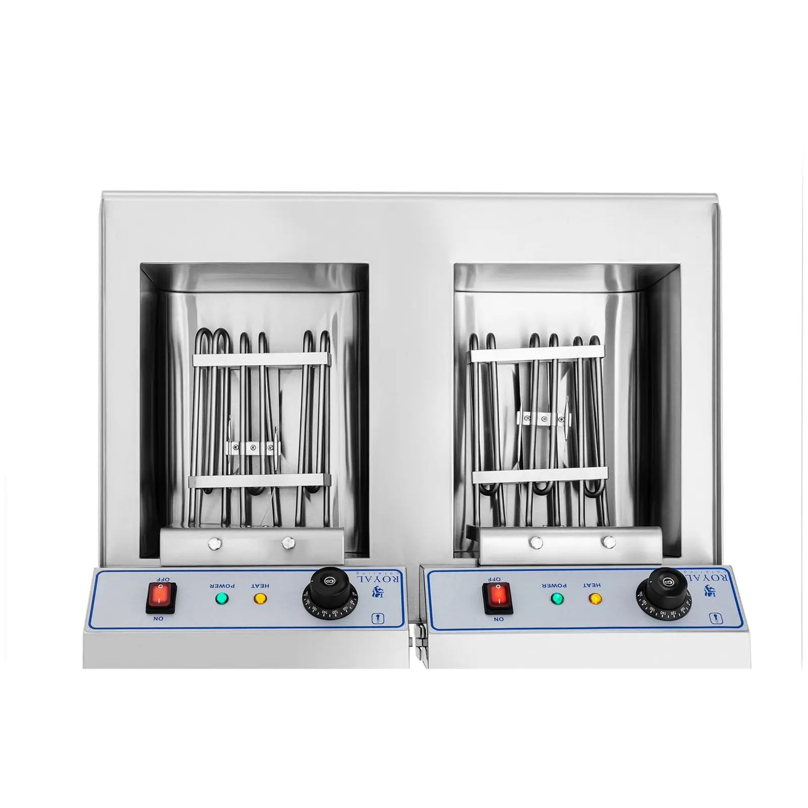 Elektrická fritéza - 2 x 16 l - 400 V - skříň (Časovač: Ne)
