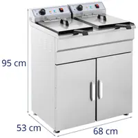 Produtos recondicionados Fritadeira com armário incorporado - 2 x 16 litros