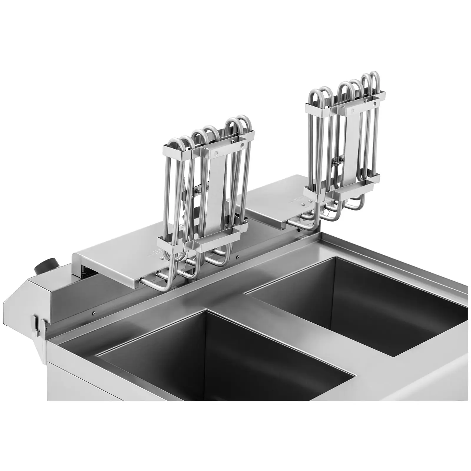 Elektrická fritéza - 2 x 16 l - 400 V - skříň (Materiál: Ušlechtilá ocel)
