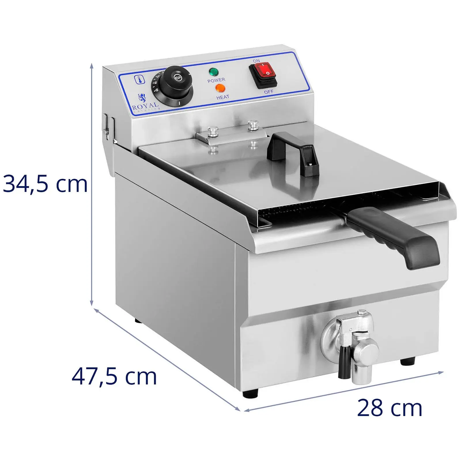 Friteuse électrique - 1 x 10 litres