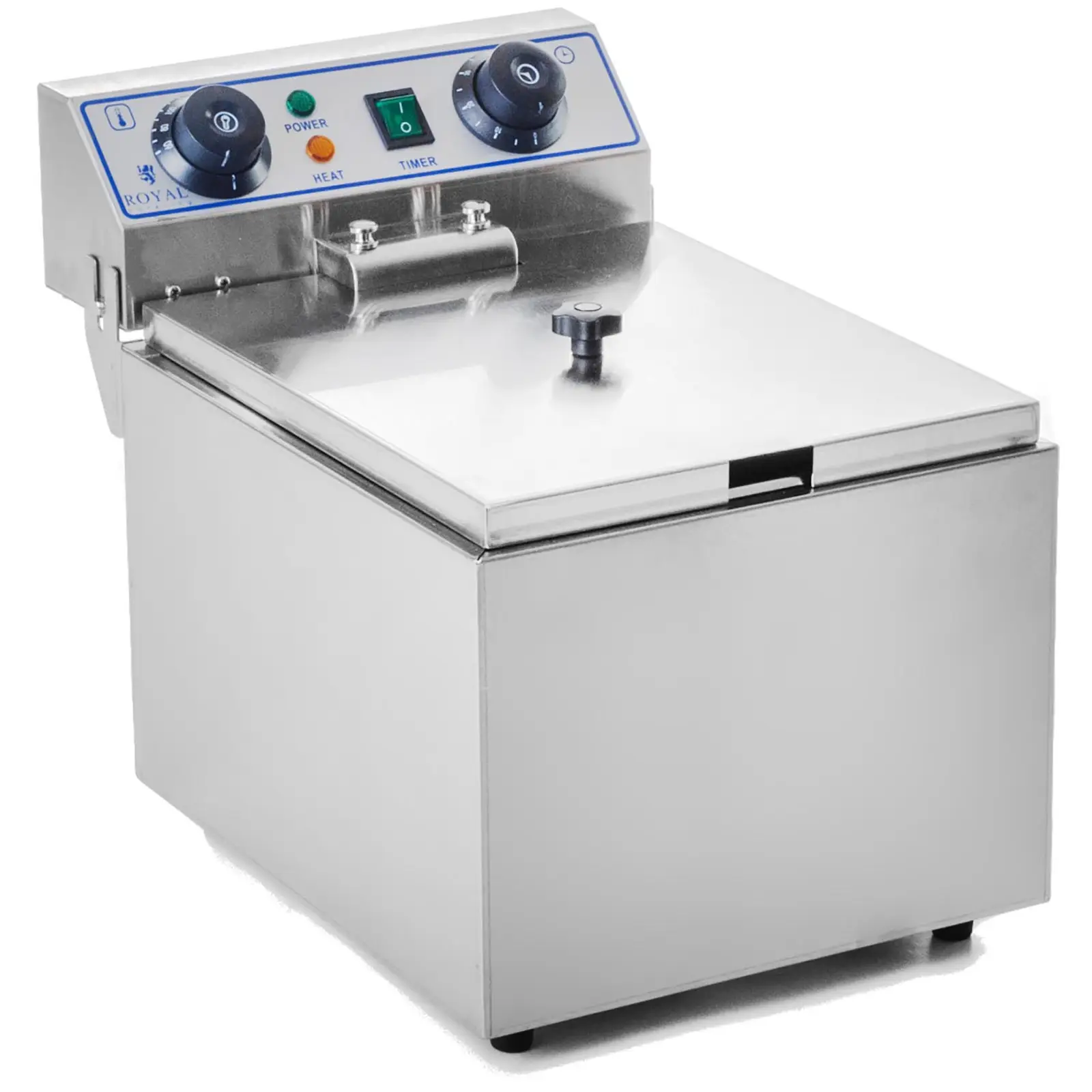Royal Catering Elektrische friteuse - 1 x 13 liter met timerfunctie (60 min)