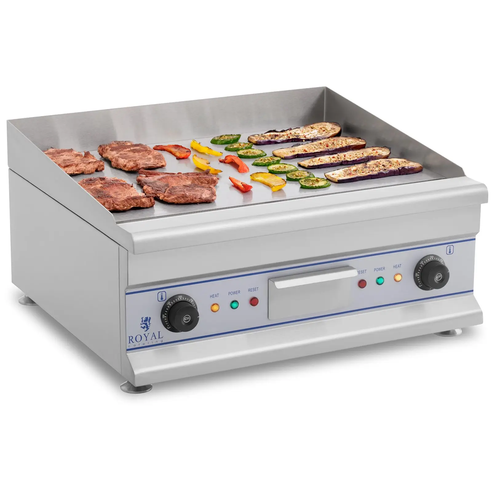 Płyta grillowa - 60 cm - gładka - 2 x 3200 W