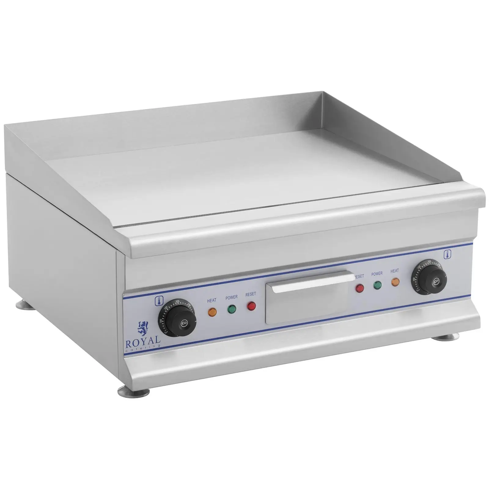 Elektrická grilovací deska - 60 cm -hladká - 2 x 3,2 kW (Materiál: Ušlechtilá ocel)