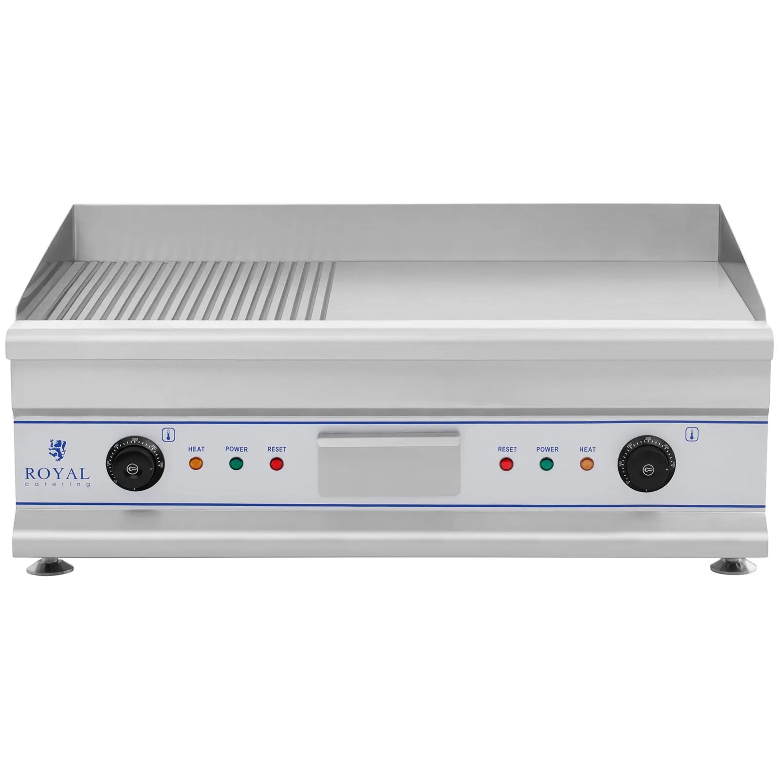 Doppel Elektro Grillplatte - 75 cm - glatt/geriffelt - 2 x 3200 W