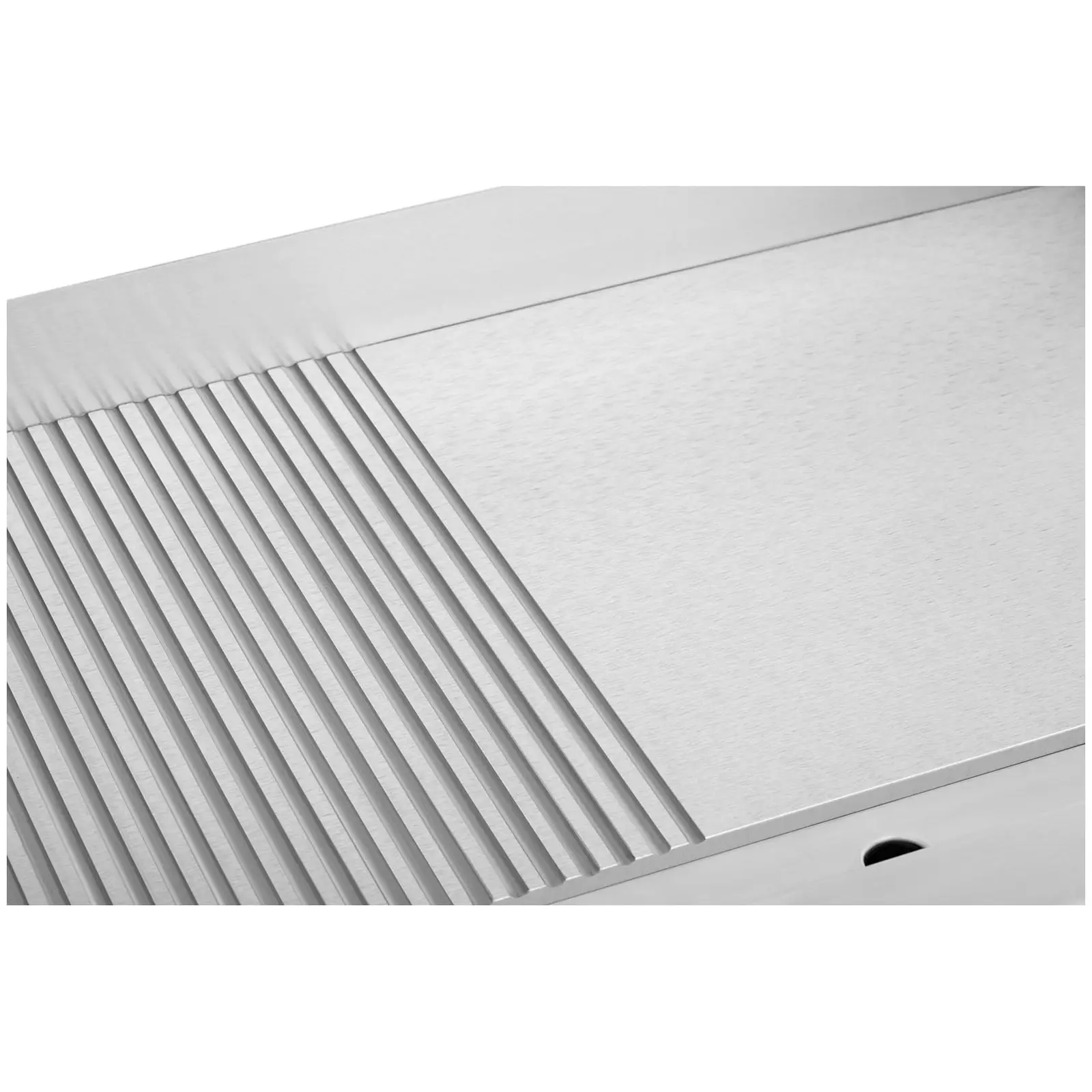 B-zboží Elektrická grilovací deska - 75 cm - hladká/rýhovaná - 2 x 3200 W (Barva: Stříbrná)
