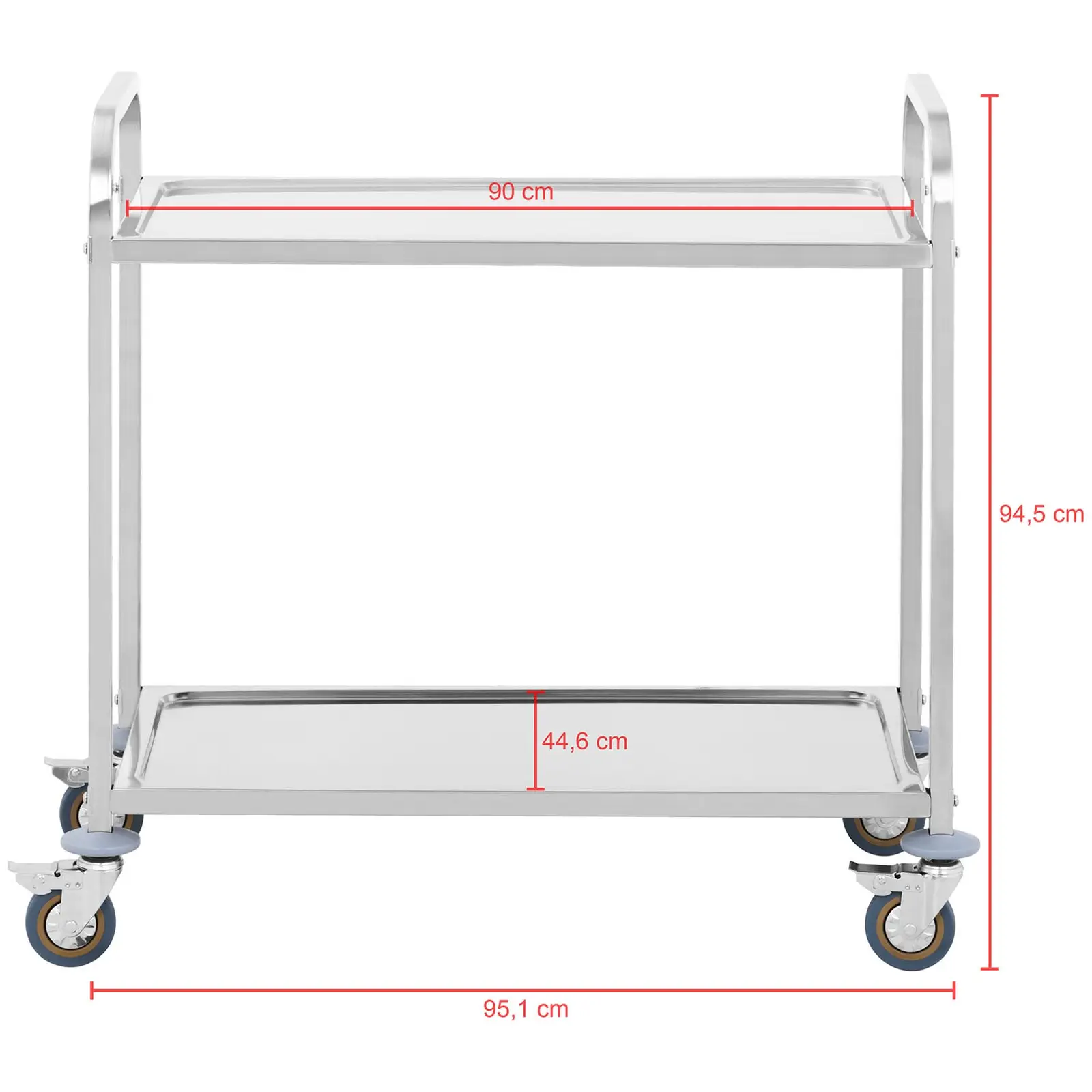 Serving Trolley - 2 Trays - up to 160 kg