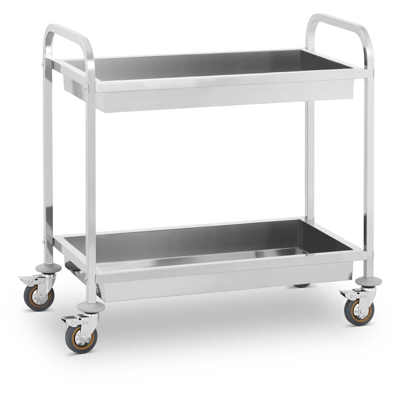 Servierwagen - Edelstahl - 2 Mulden - Ablagen: 84 x 44 cm - 320 kg - Royal Catering