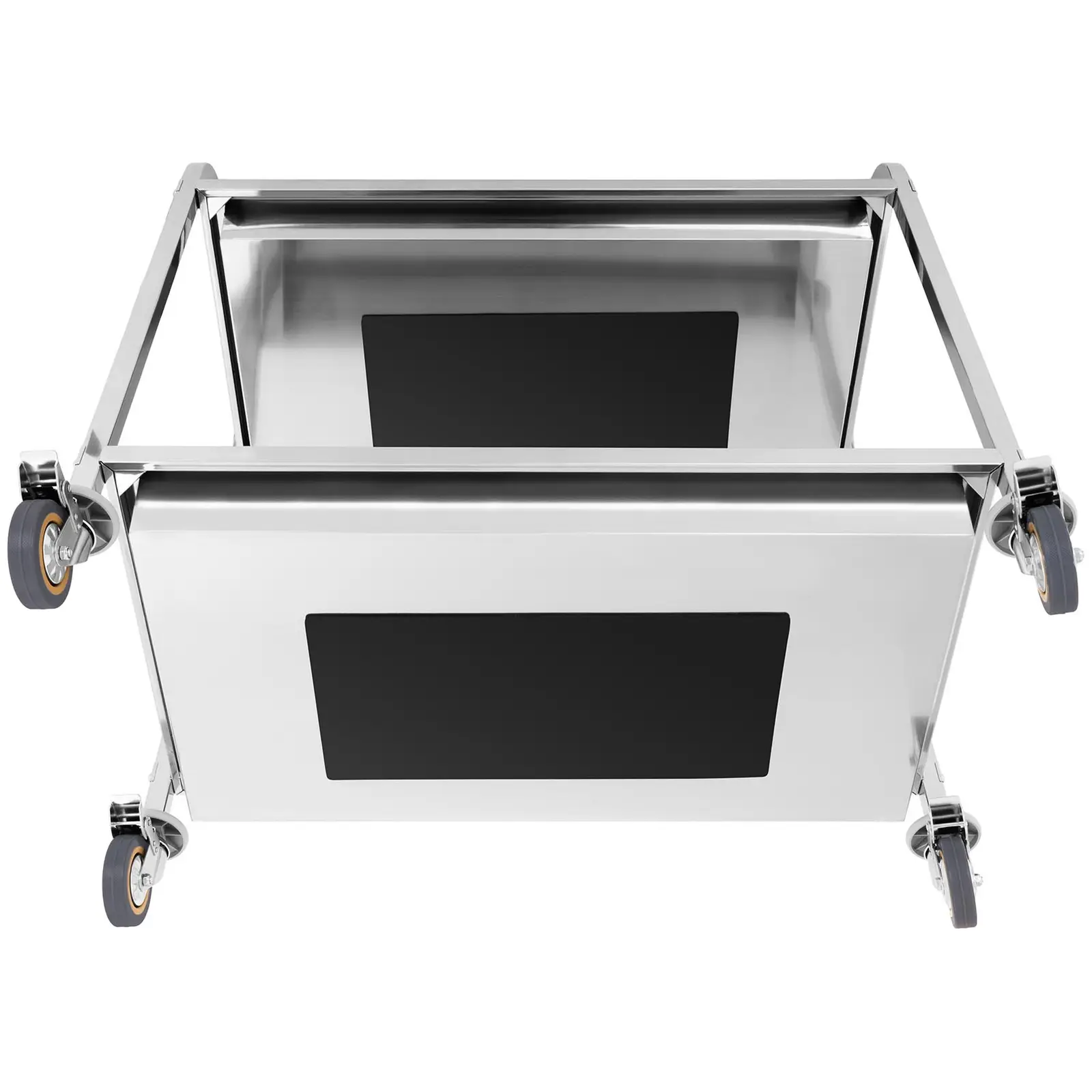 Charriot de service - 2 bacs - inox - étagères : 84 x 43,5 cm - 320 kg - Royal Catering (Nombre de freins: 4)