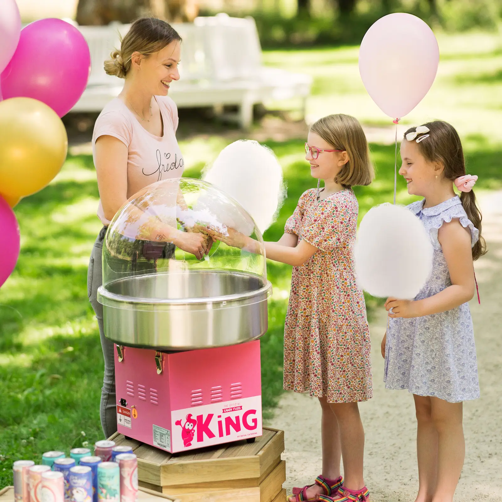 Candy Floss Machine - 52 cm - 1,200 W - sneeze guard