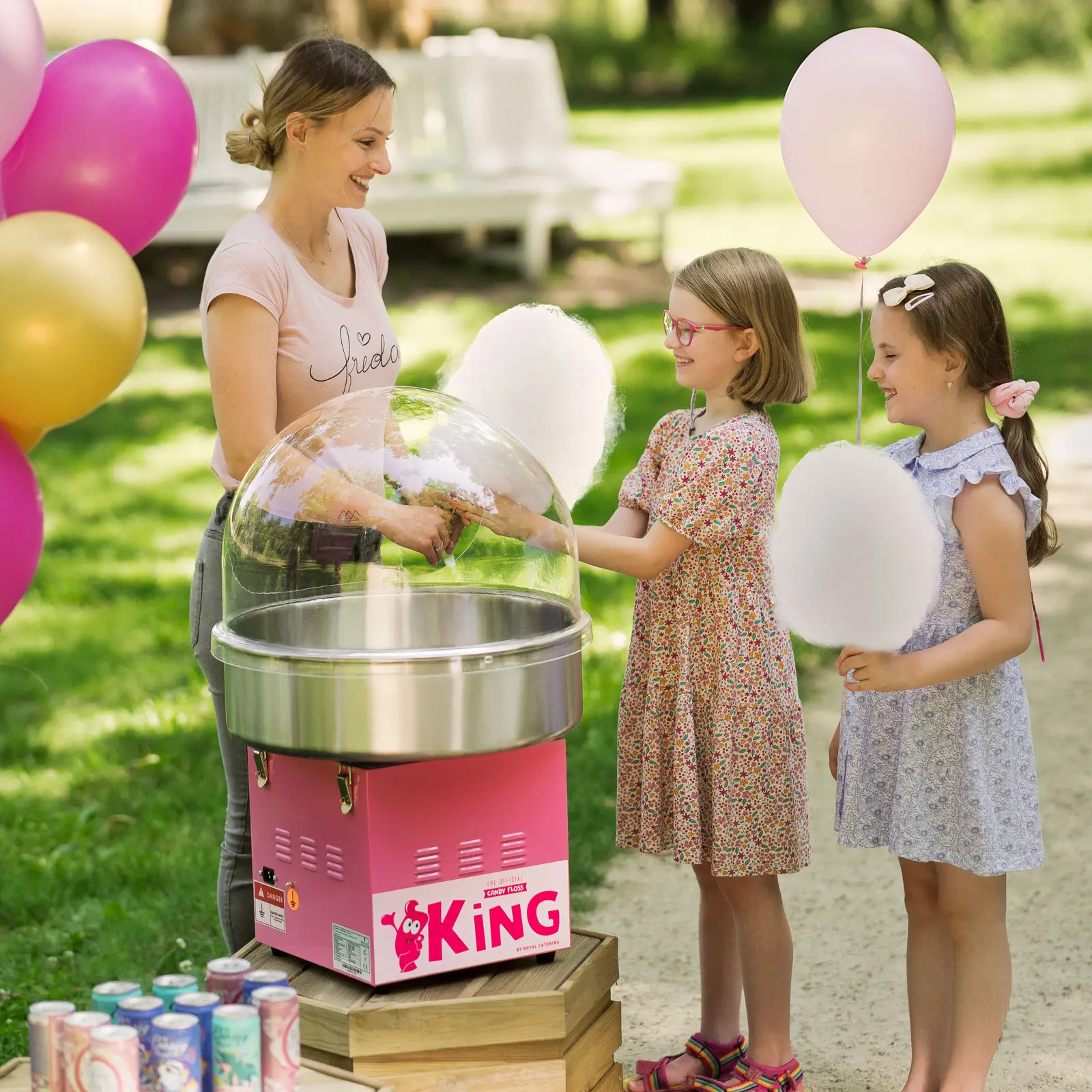 Candy Floss Machine - 52 cm - 1,200 W - sneeze guard