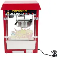Stroj na popcorn s vozíkom - červený