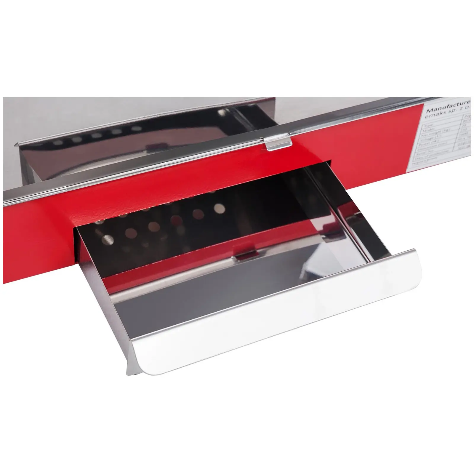 Popcornmaschine mit Wagen - 1500 W - 5 kg/h - rot - Royal Catering - 8
