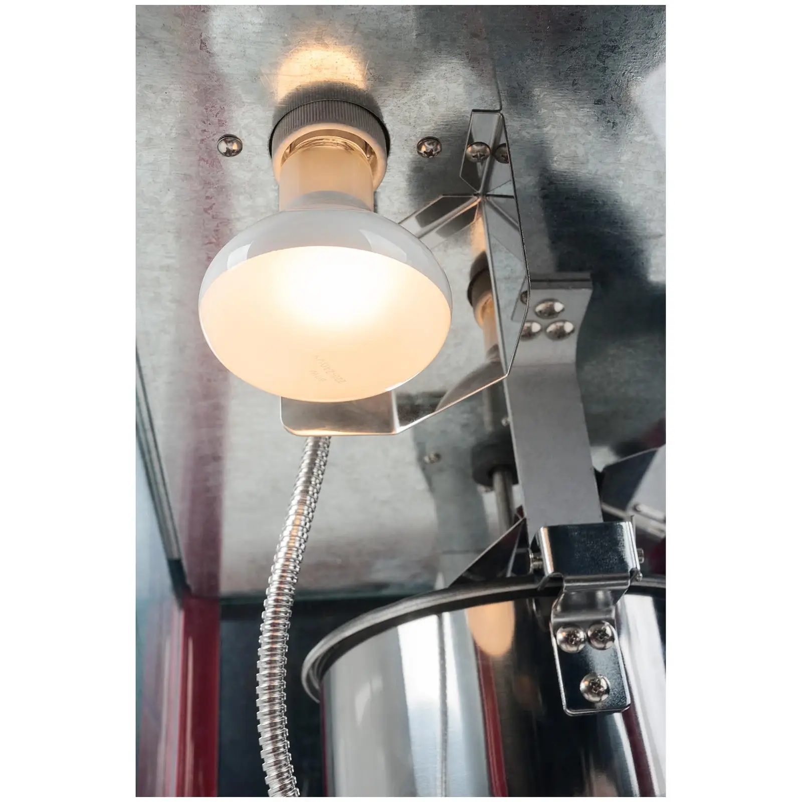 Popcornmaschine mit Wagen - 1500 W - 5 kg/h - rot - Royal Catering - 9