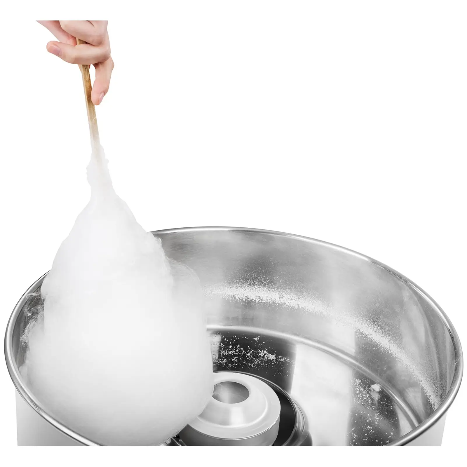 Zuckerwattemaschine mit Wagen - 72 cm - 1200 W - Spuckschutz - pink - Royal Catering (Schutzabdeckung: Ja)