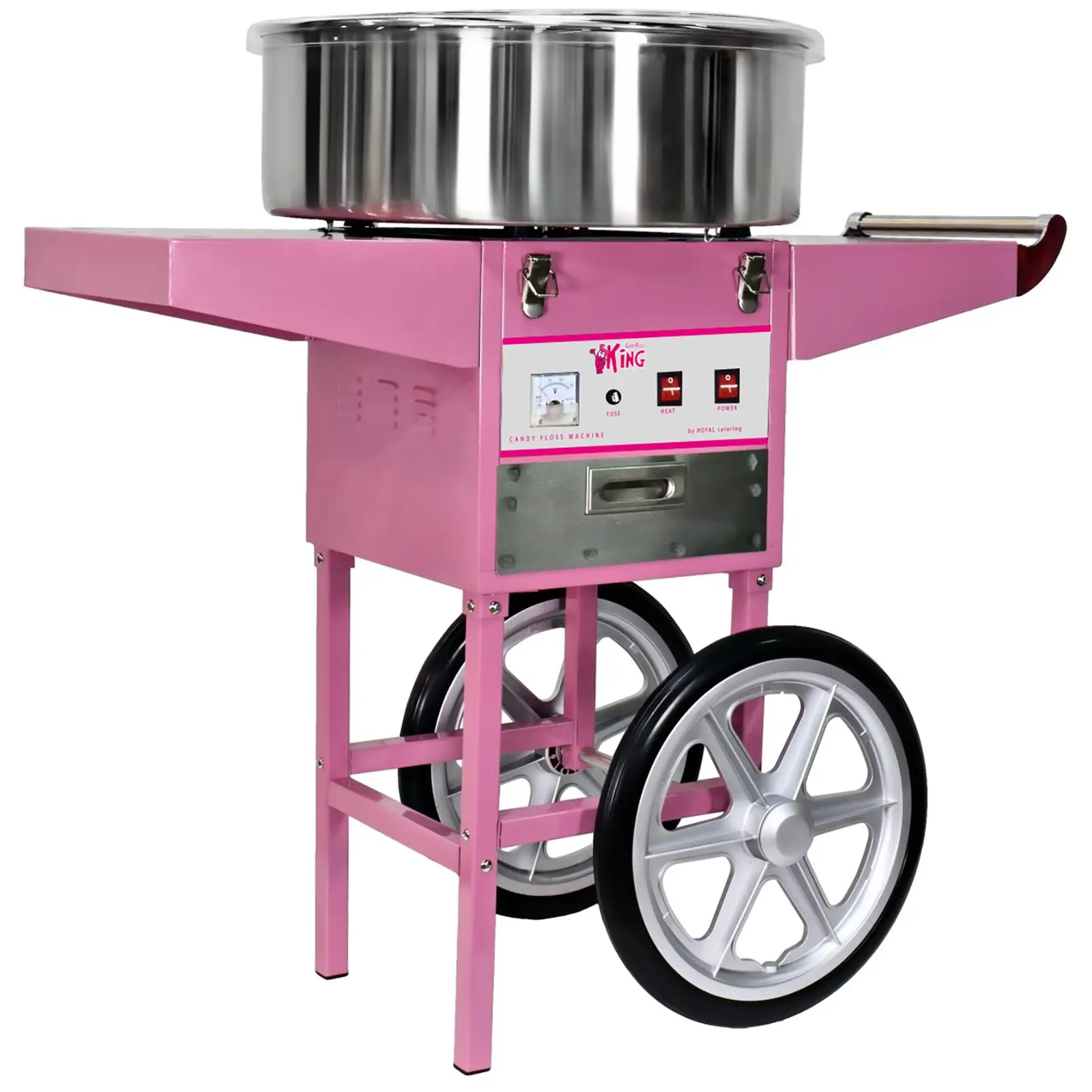 Levně Stroj na cukrovou vatu s vozíkem 52 cm - Stroje na cukrovou vatu Royal Catering