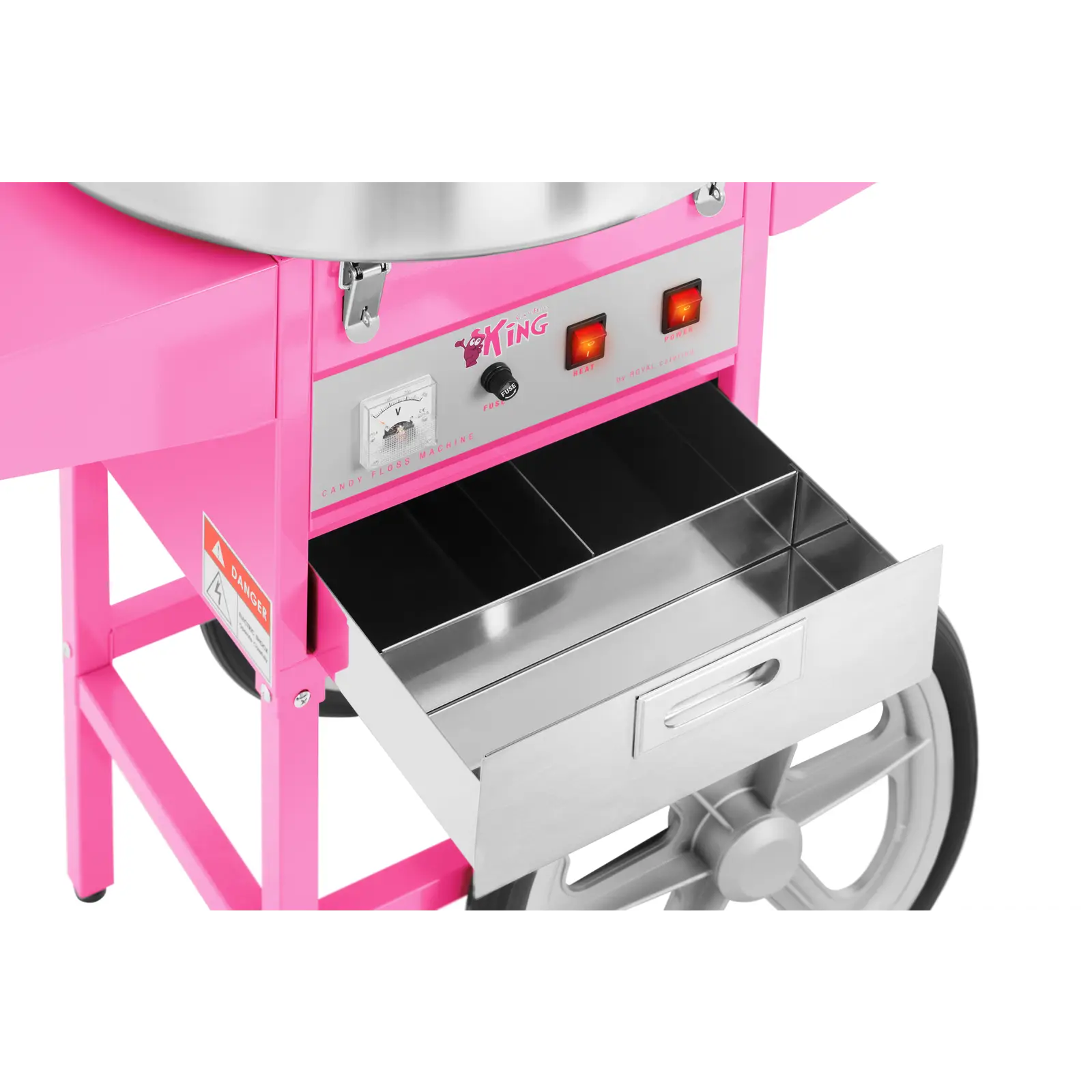 Candy Floss Machine with Cart - 52 cm 