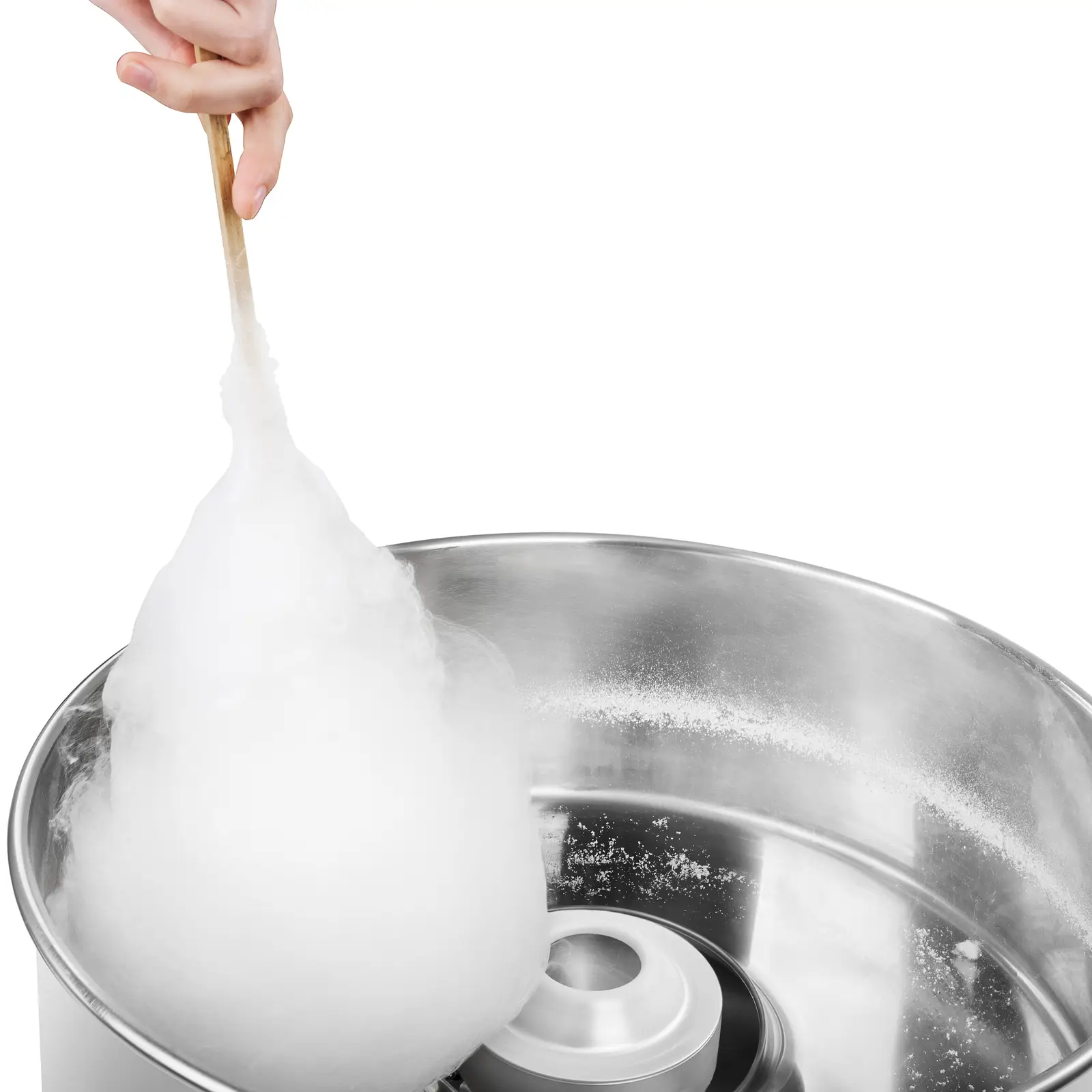 Stroj na cukrovou vatu s vozíkem - 52 cm (Materiál: Ušlechtilá ocel)