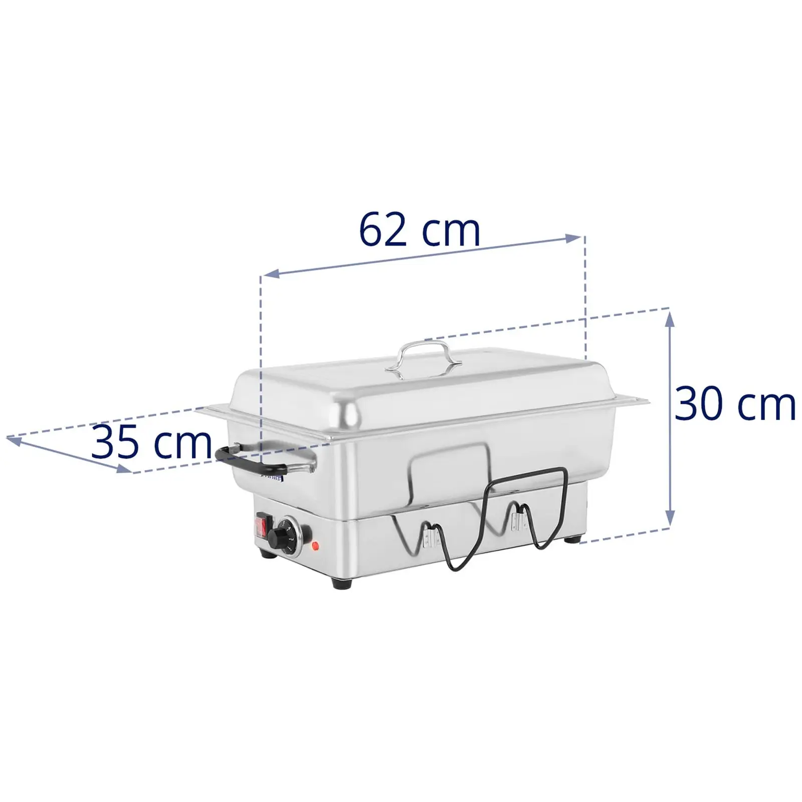 Varmefat - 1600 W - 100 mm dybde - 13,3L volum - Inkl. 1/1 GN-beholder