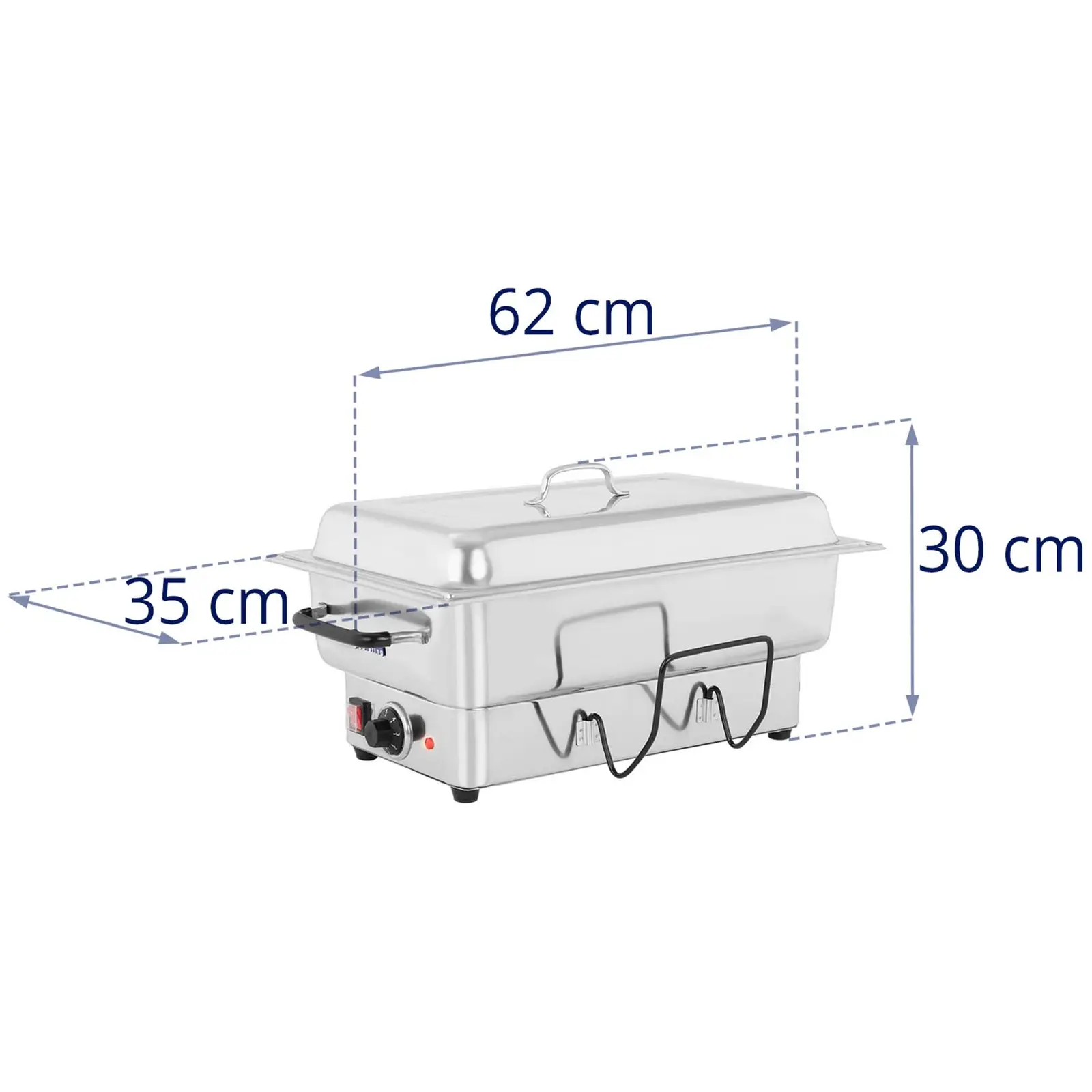 Chafing dish - 1600 W - 100 mm (Rozměry (DxŠxV): 62 x 35 x 30 cm)