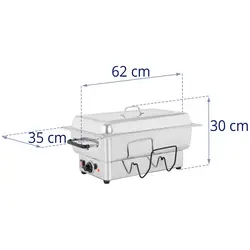 Varmefat - 1600 W - 100 mm dybde - 13,3L volum - Inkl. 1/1 GN-beholder