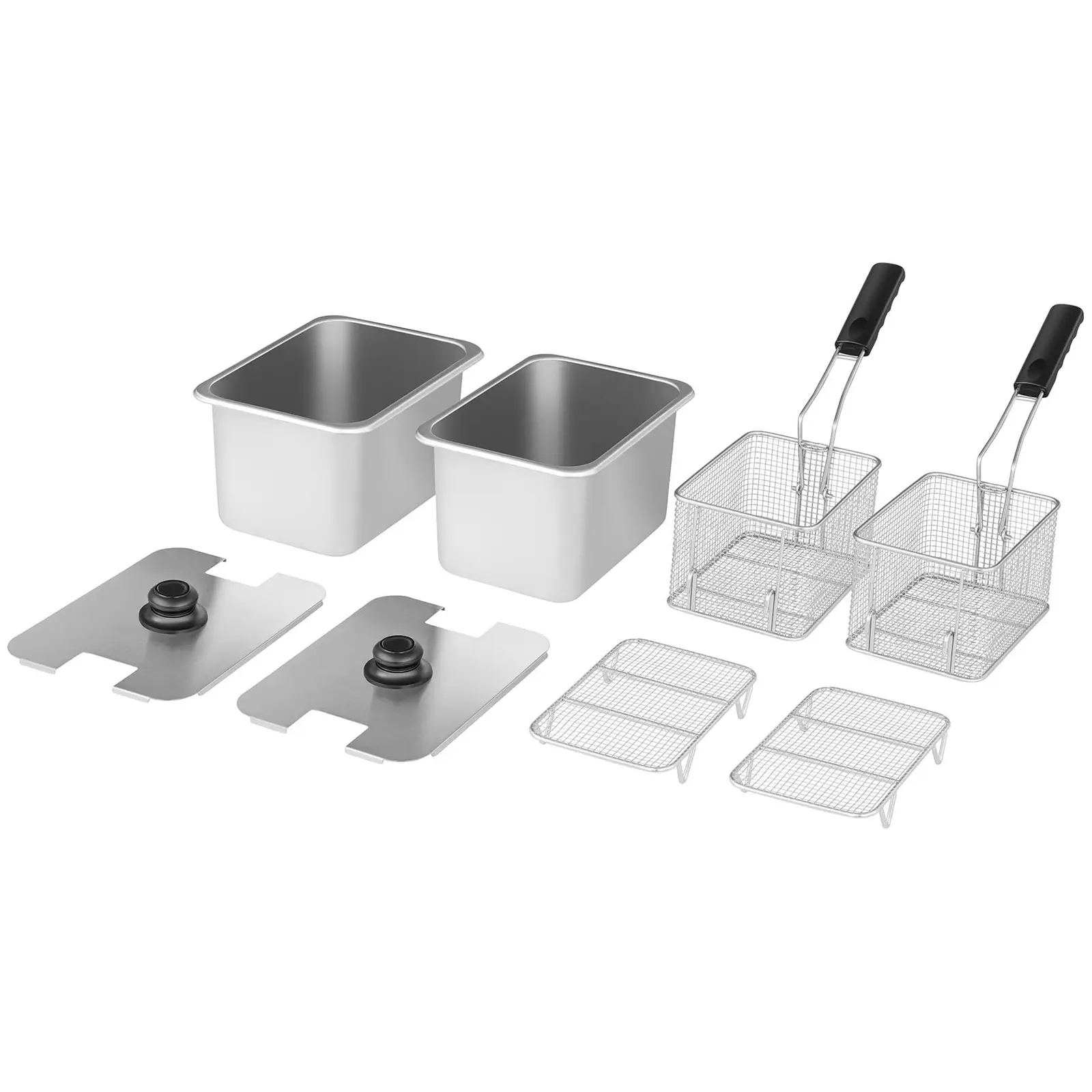 Elektrická dvojitá fritéza - 2 x 8 l - 5000 W - EGO termostat - Royal Catering (Se skříní: Ne)