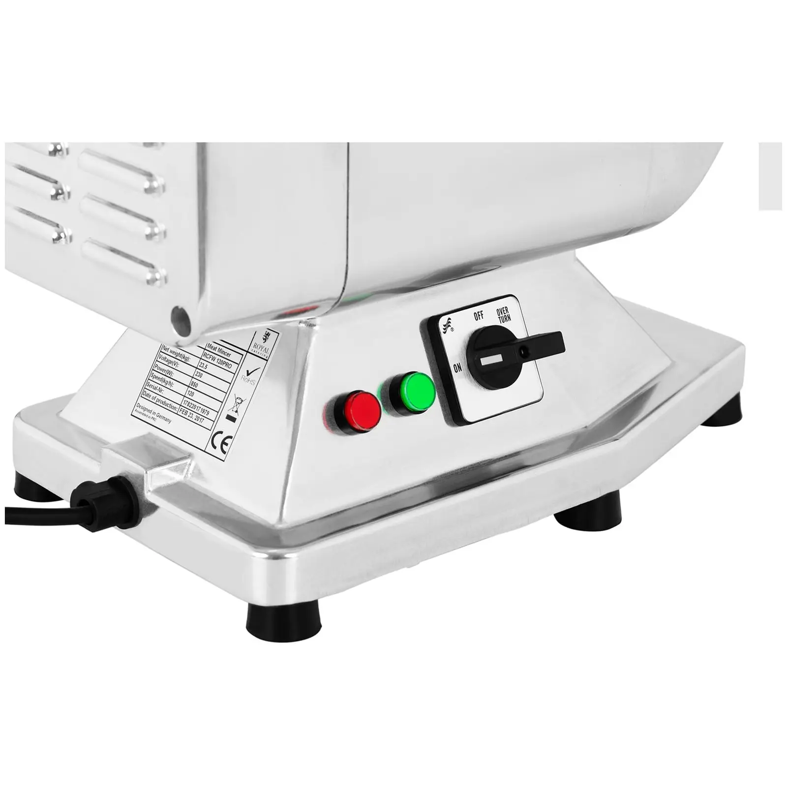 Nerezový mlýnek na maso - 120 kg/h - PRO (Zpětný chod: Ano)