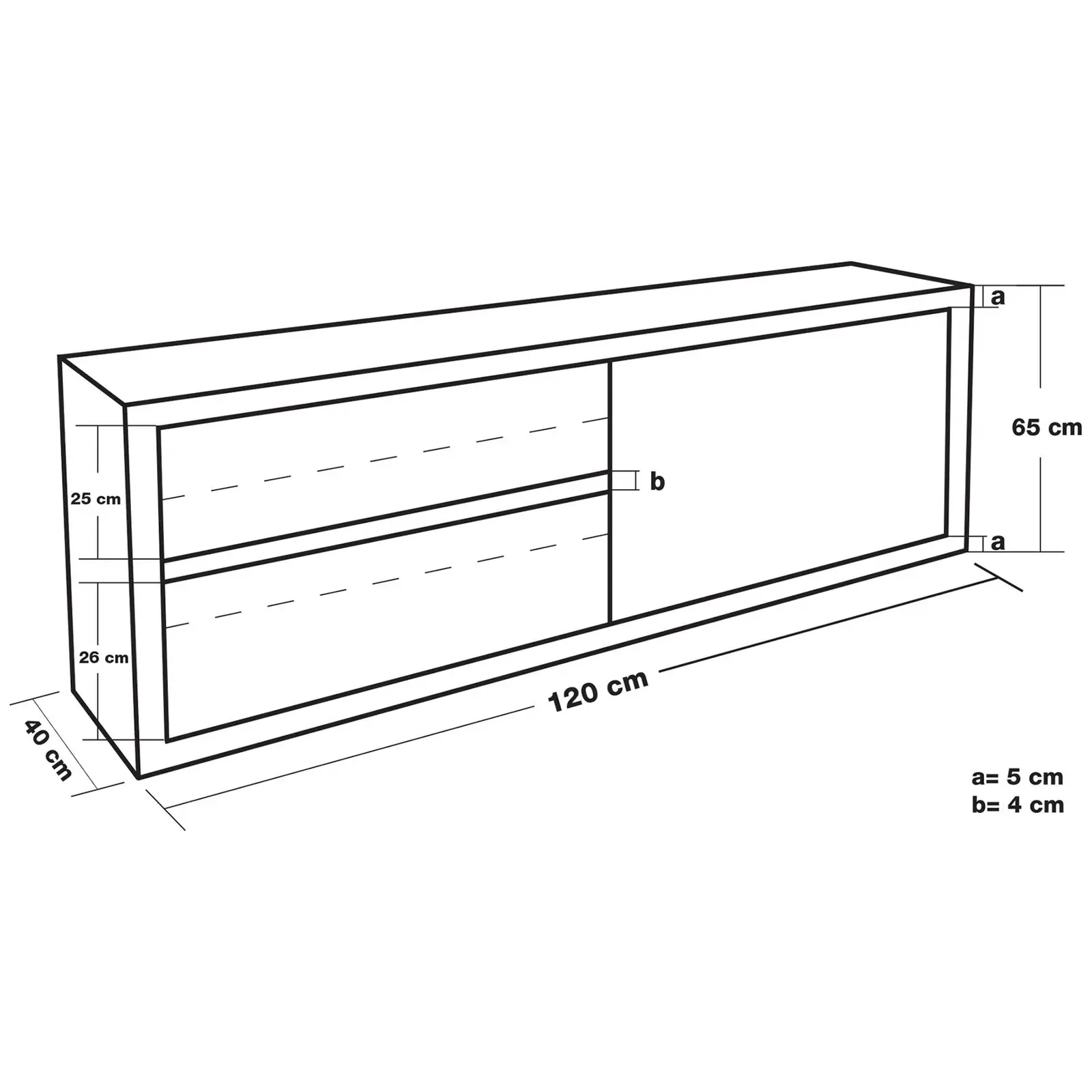 Pensile a muro - 120 cm