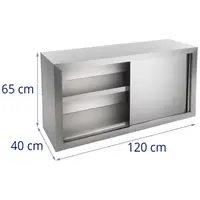 Stainless steel wall cupboard - 120 cm