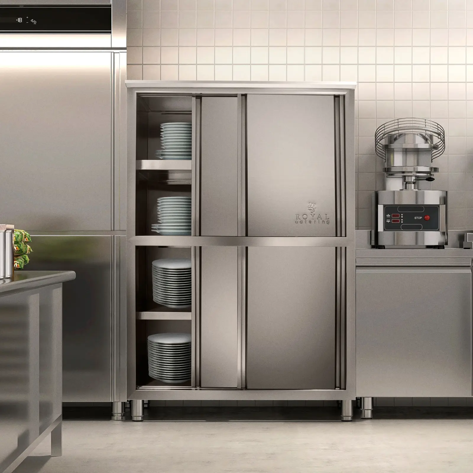 Kuchyňská skříň z ušlechtilé oceli - 120 cm (Materiál: Ušlechtilá ocel)