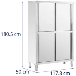 Stainless steel cupboard - 120 cm