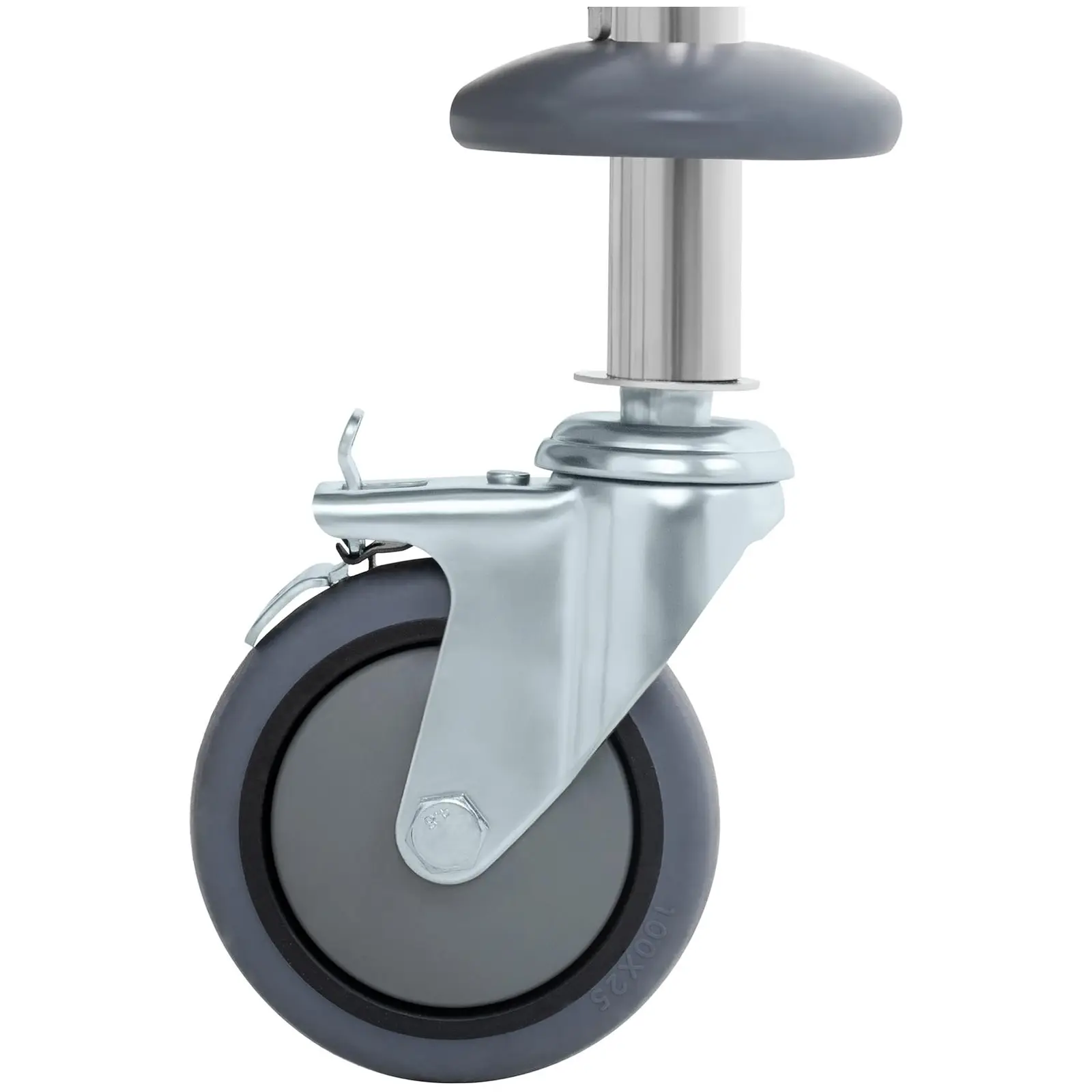 Servírovací vozík - 3 police - 150 kg - kulatá trubka (Kolečka otočná o 360°: Ano)