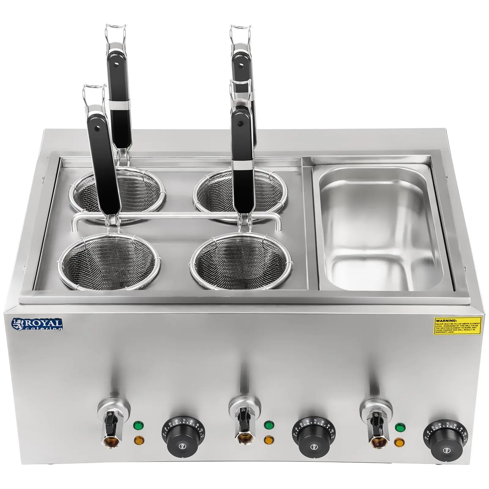 Cuiseur à pâtes - 4 paniers - Bac GN 1/3 (Récipient(s): Oui)