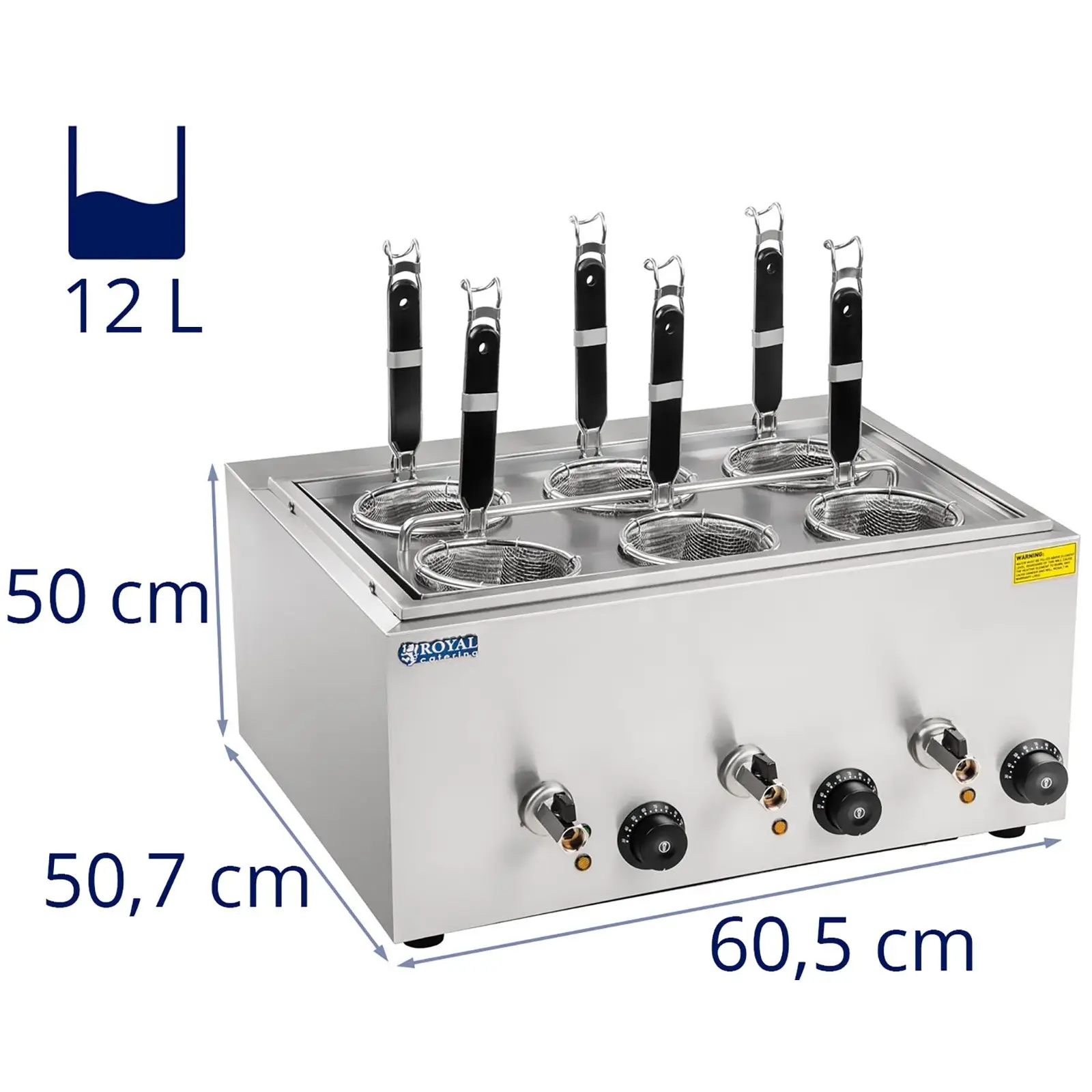 Cuocipasta elettrico con 6 Cestelli