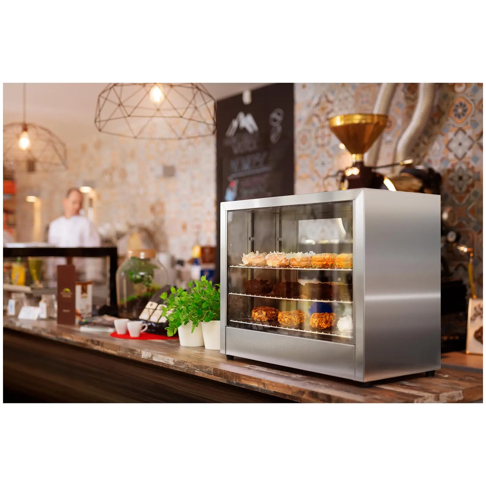 Vitrine chauffante - 64cm (Récipient(s) à eau: Non)
