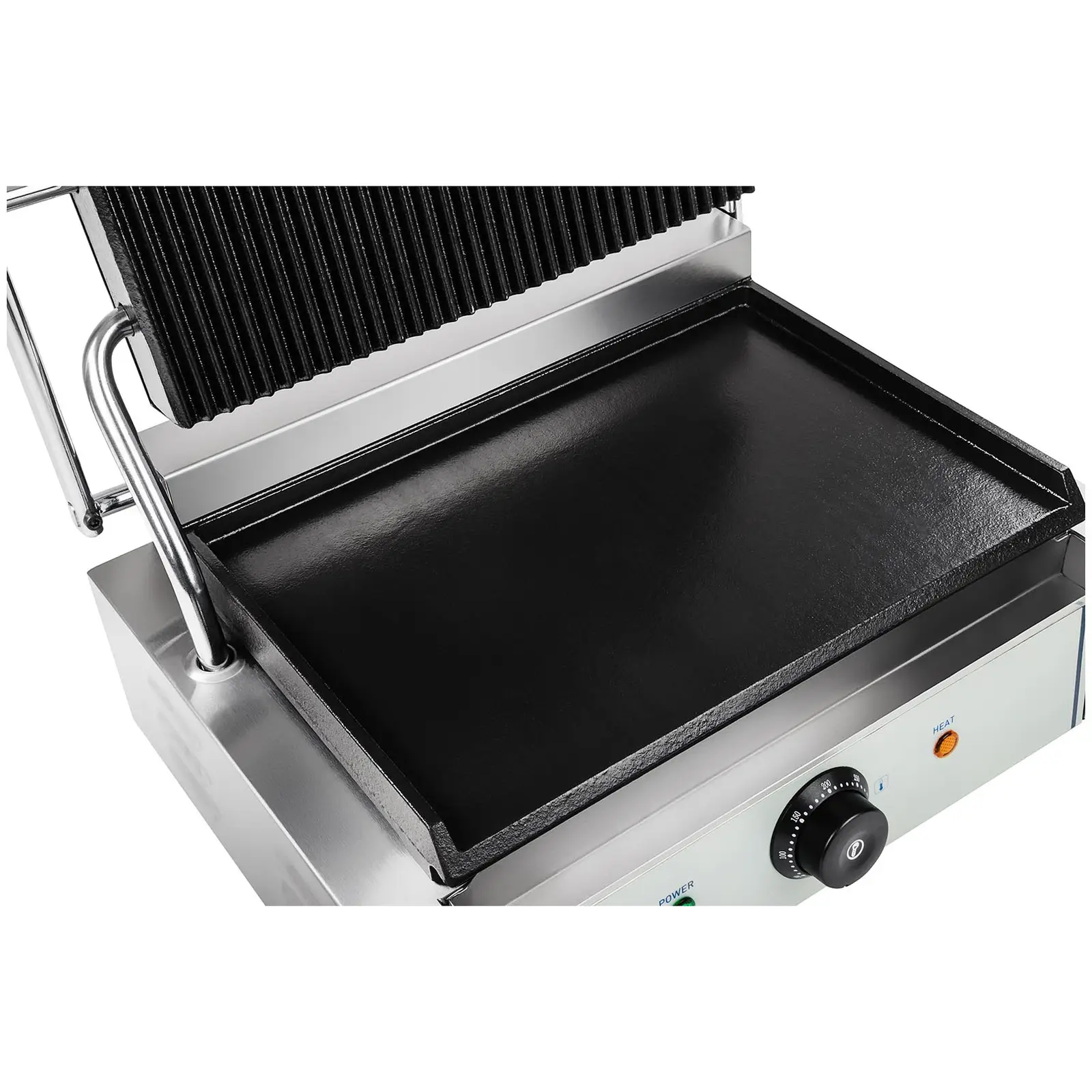 Machine à panini - Plaque supérieure rainurée - 2 200 W (Matériau(x): Acier inoxydable)
