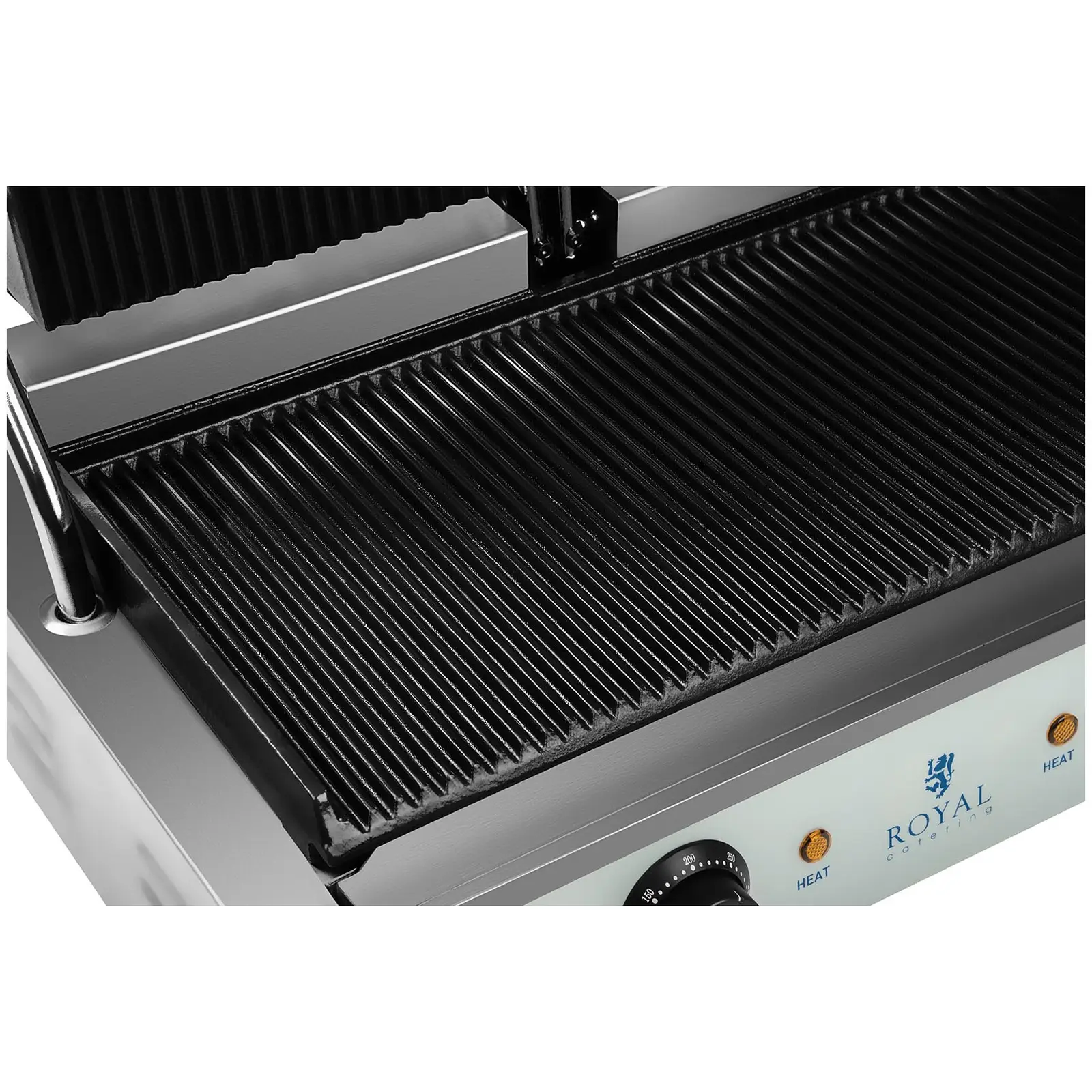 Kontaktgrill - 2 x 1.800 Watt - geriffelt - 2.0