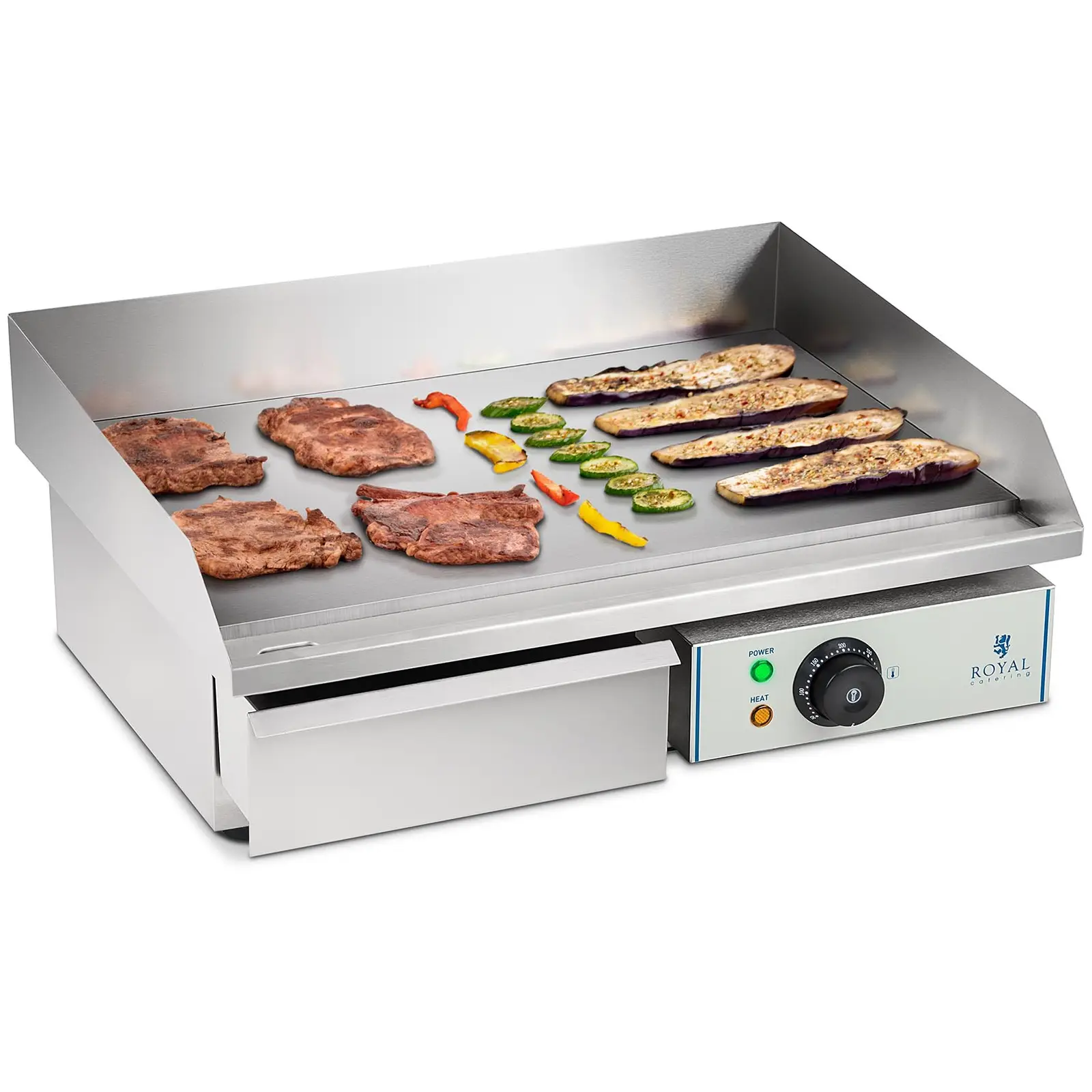 Elektromos grill lap - 55 cm - sima - 1 x 3,0 kW