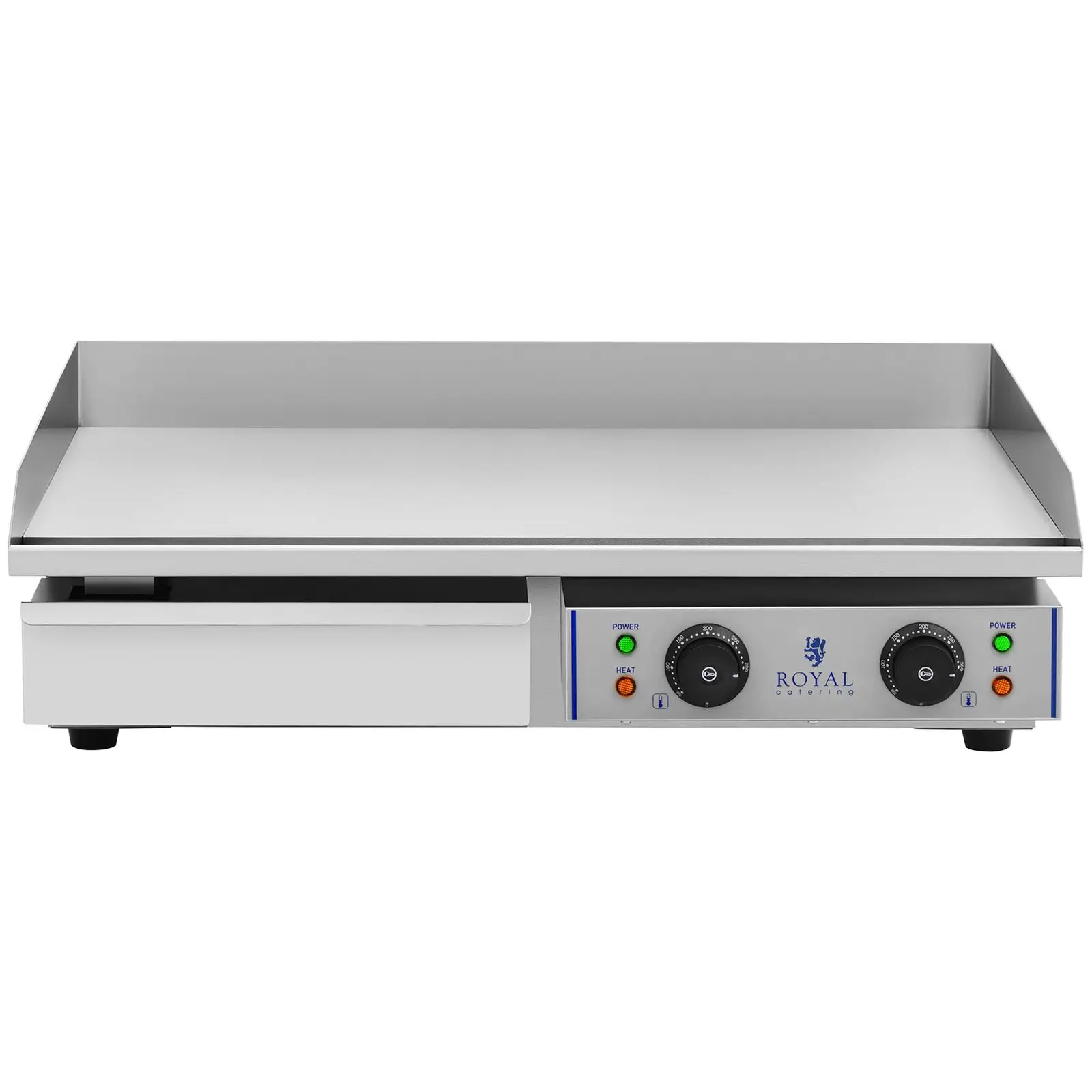 Grilovací deska elektrická - 72,5 cm - hladká - 2 x 2,2 kW (Barva: Stříbrná)