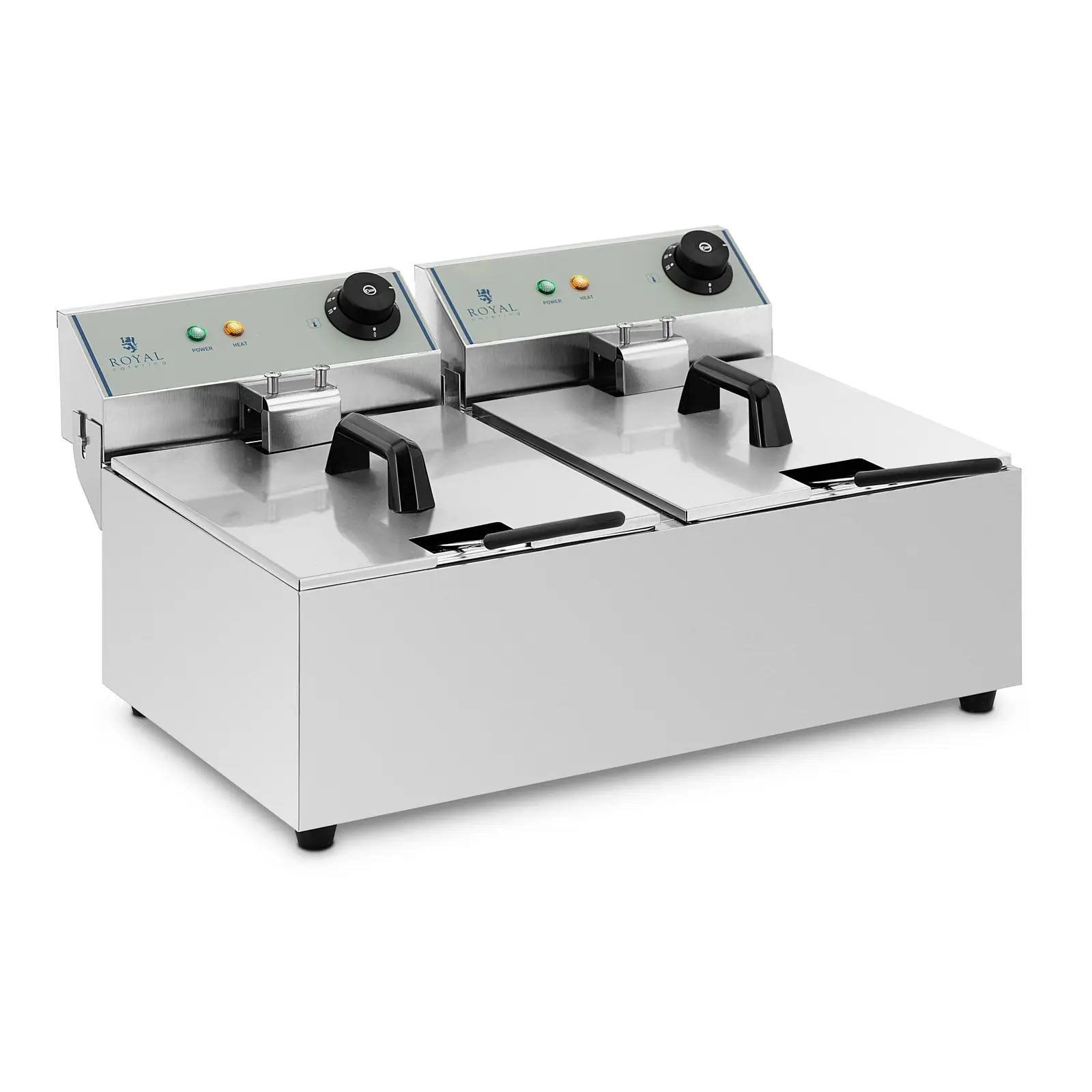 B-zboží Elektrická dvojitá fritéza - 2 x 10 l - 6400 W - ECO - Royal Catering