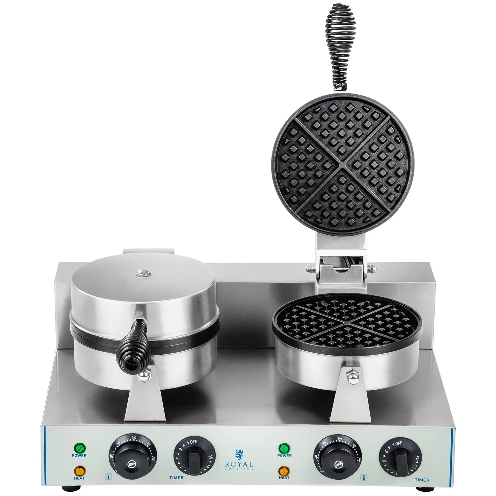 B-Ware Doppel-Waffeleisen mit 2 x 1.300 Watt - rund