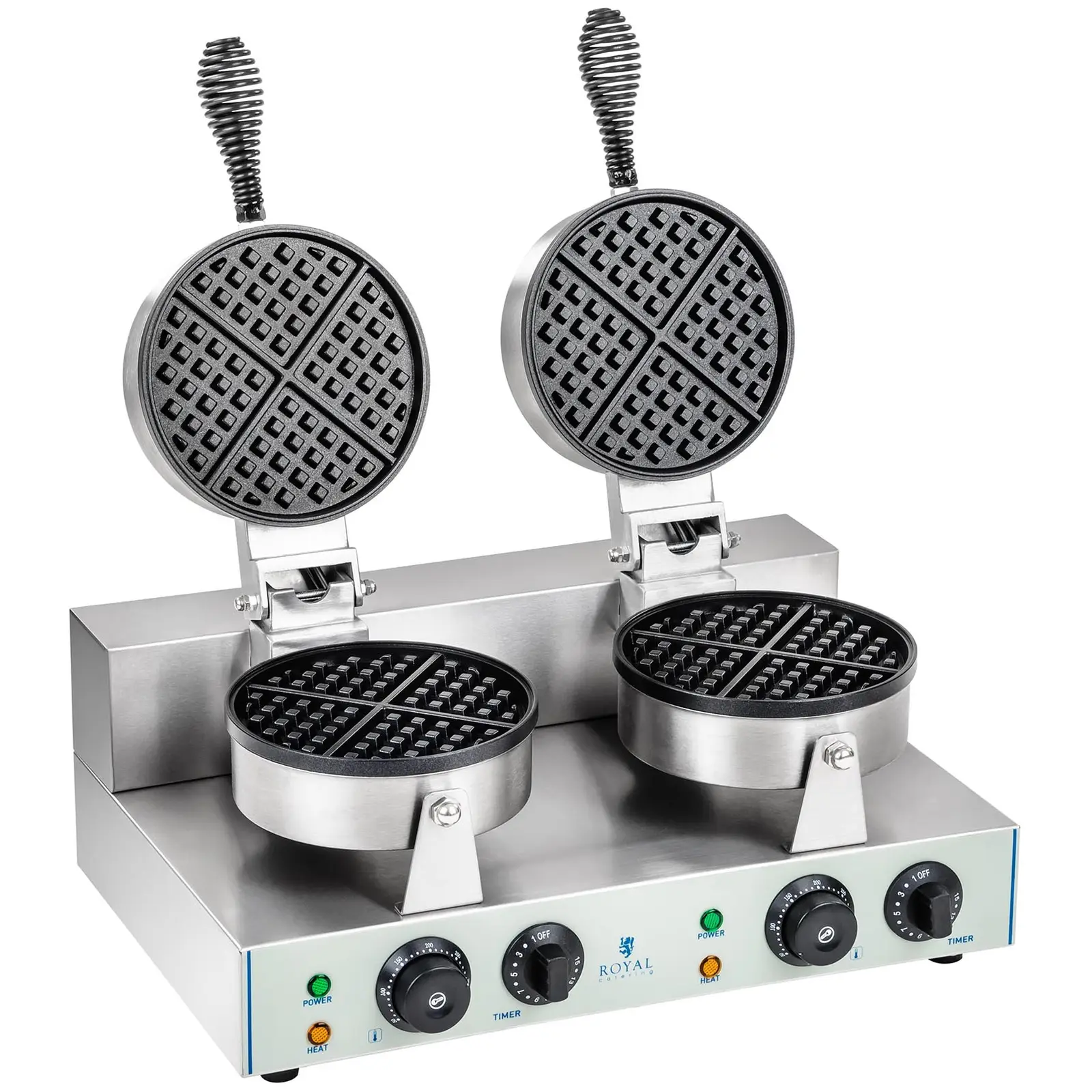 Double Waffle Maker - 2 x 1300 Watts - Round - 5