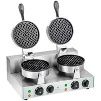 Double Waffle Maker - 2 x 1300 Watts - Round