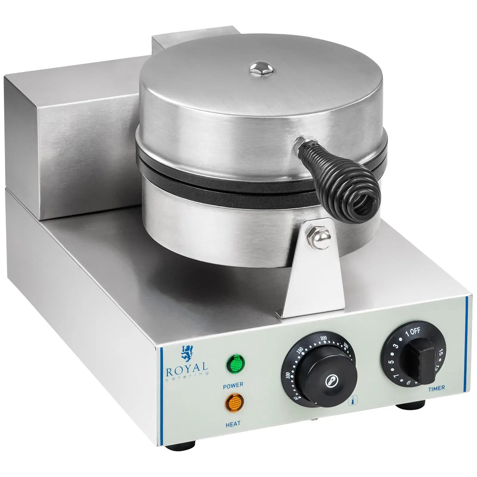 Piastra per waffel - 1 x 1.300 Watt - rotonda