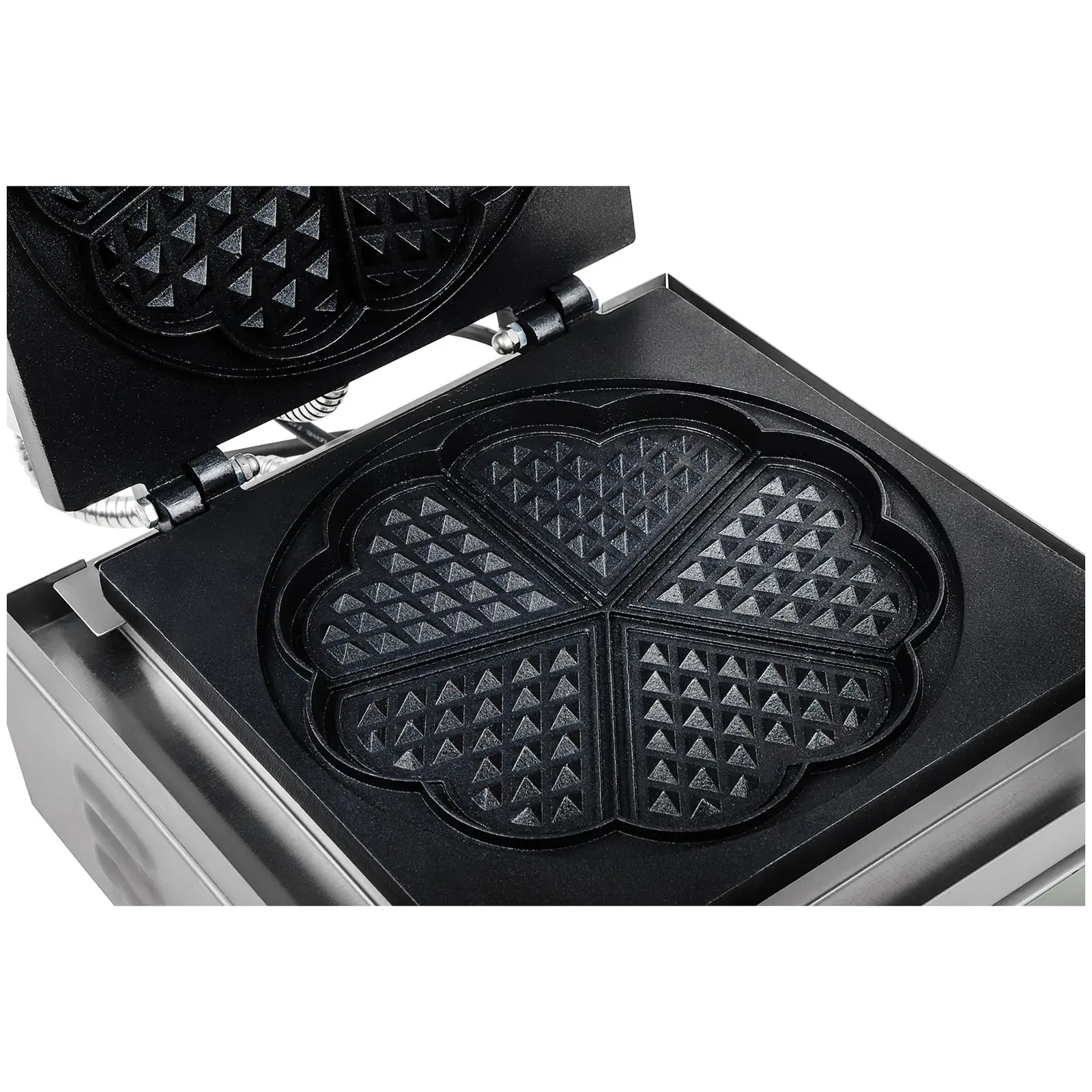Piastra per waffel a cuore- 1 x 1.500 Watt - 2